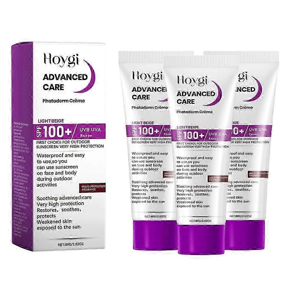 1-3x קרם הגנה SPF 100+, קרם הגנה לפנים קל במיוחד עם הגנת UV לפנים, קרם הגנה לפנים ולגוף עם הגנת UV בספקטרום רחב