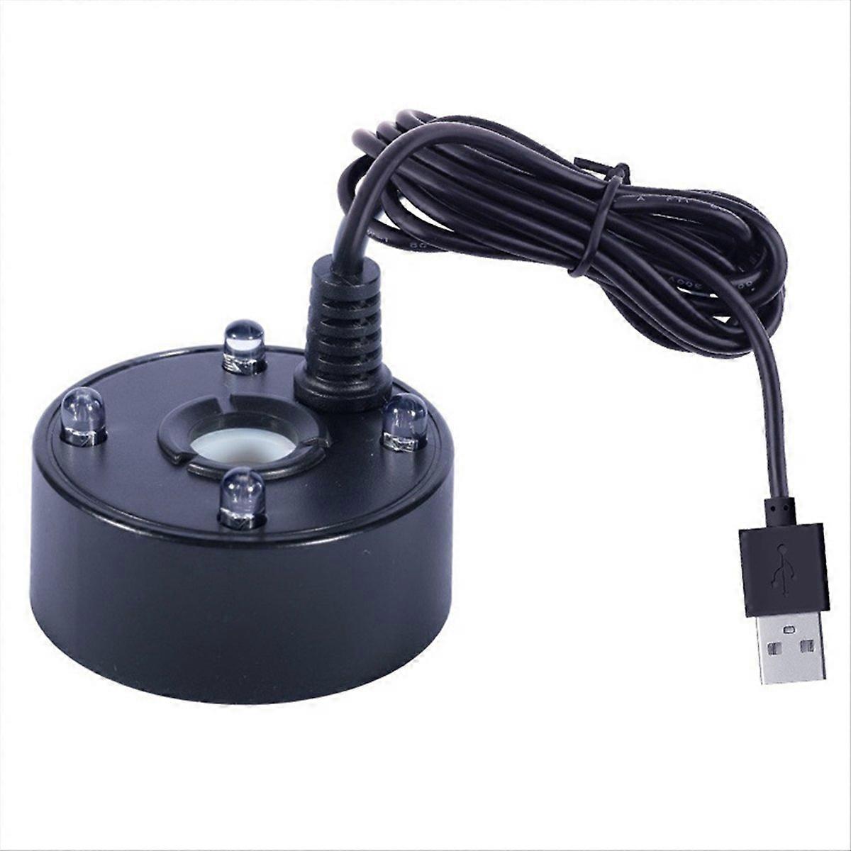 Mist Maker, USB Port 4 Color LED Lights Mini Mister Fog Machine,Black