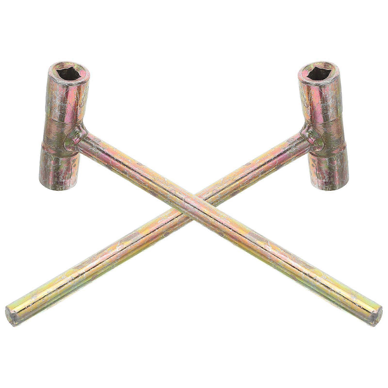 2pcs Oxygen Cylinder Wrench: Acetylene Cylinder Valve Wrench With Square Hole - Metal Maintenance Tool For Oxygen Tank Pressure Control