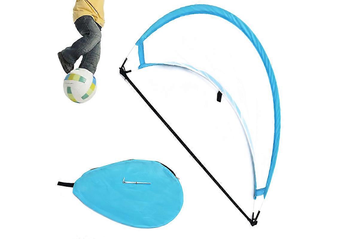 Portable Pop Up Soccer Goal Set with 3 Ground Pegs and Storage Bag -Black