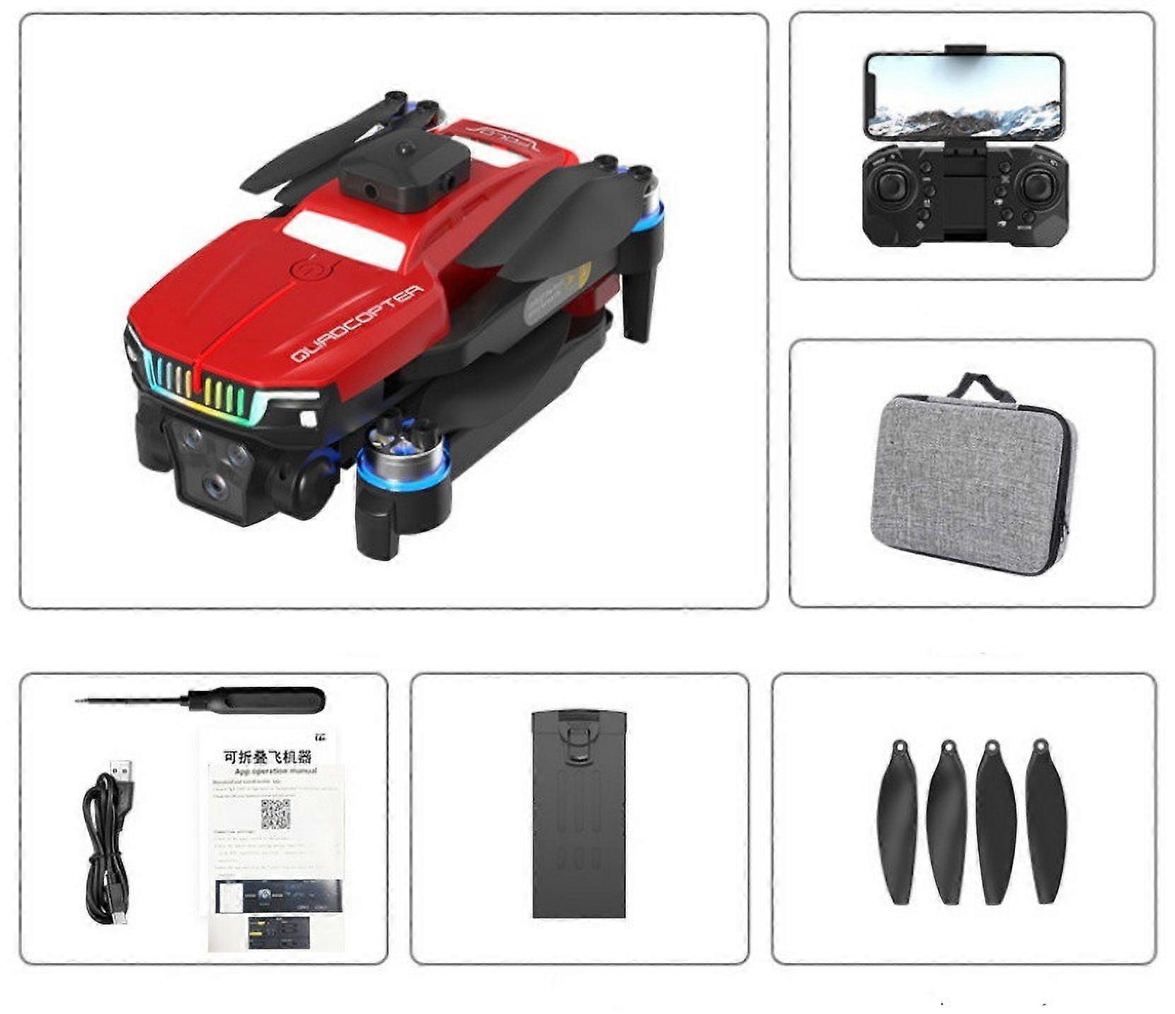 Drone J6 Brushless Motor, HD Camera, Color Light, GPS Avoidance, Remote Control Aircraft Toy - Compatible with Electronics Gadgets