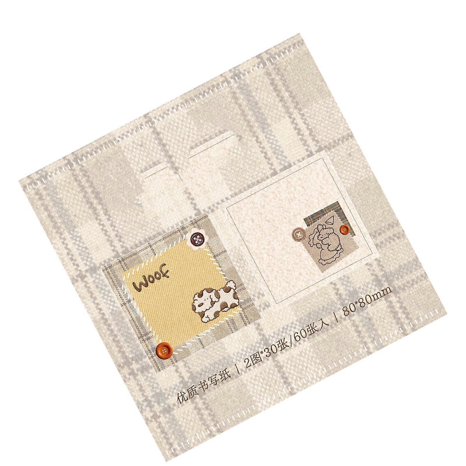 Scrapbooking Decoration Paper 60 Sheets 80x80MM Pocket Notepads for Daily Journaling Note Taking Scrapbooking Crafting Multicolor