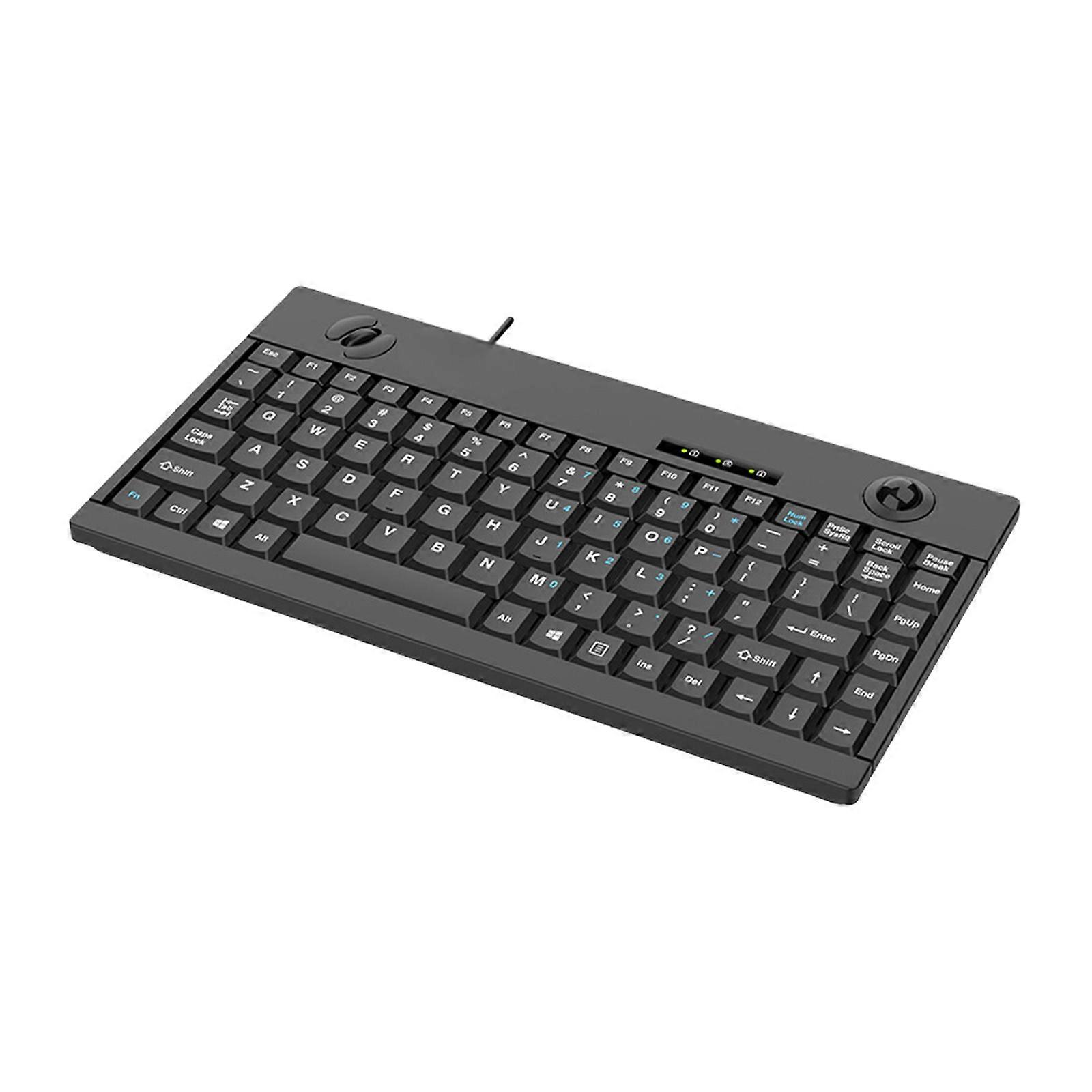 Ergonomic 88Key Keyboards With Integrated Opticals Trackball Mouse Function Waterproof USB Wireds Industrial Solution Multicolor