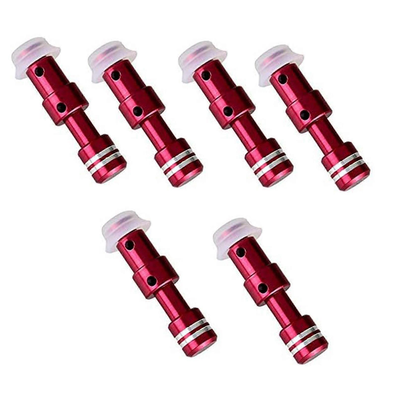 6Pieces Pressure Cooker Replacement Float Valves and Caps Set Replacement Floater Set Float Valves Set Metal Texture Multicolor