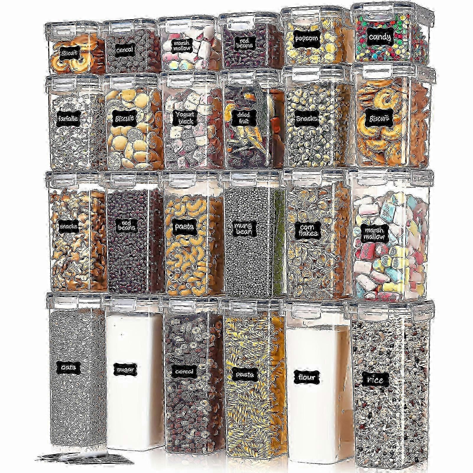 24pcs Ultimate Airtight Food Storage Containers - Bpa-free, Stackable, Leak-proof Lids - Ideal For Kitchen Pantry Organization, Complete With Re