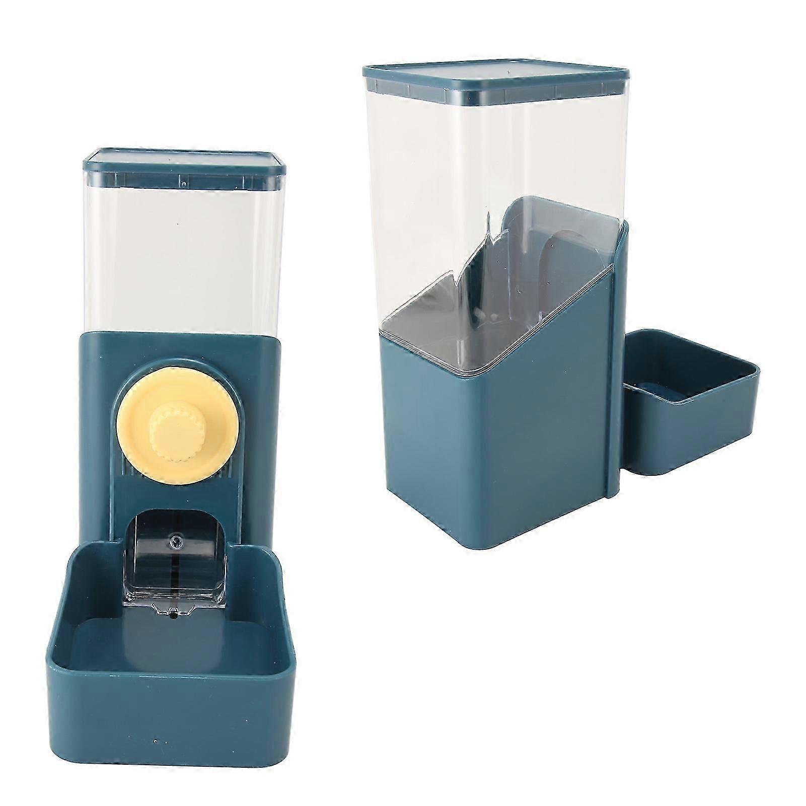 Pet Auto Gravity Feeder Automatic Large Capacity Leakproof Pet Feeder Station for Cat Dog Dark Blue