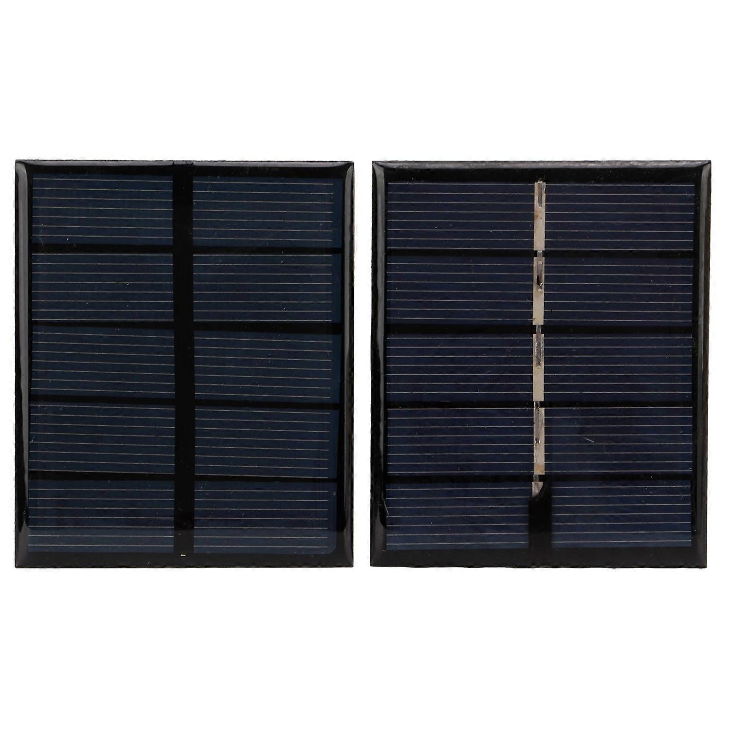 2Pcs Solar Panel 0.5W 2.5V DIY Protable Polysilicon Solar Panel Charger for Low Power Electrical App
