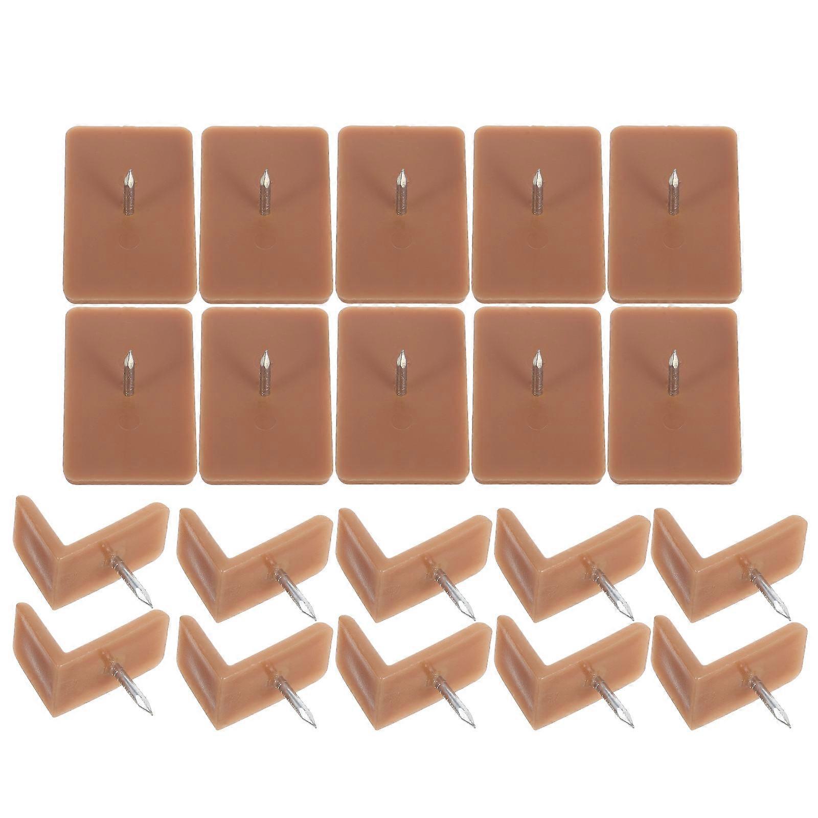 Plastic Drawer Glides and Slides for Drawer Repair with 20Pcs in Brown