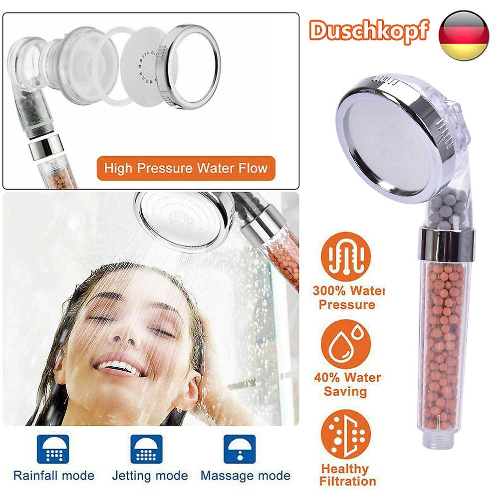 High Pressure Shower Head Bathroom Adjustable Filter Powerful Shower Head