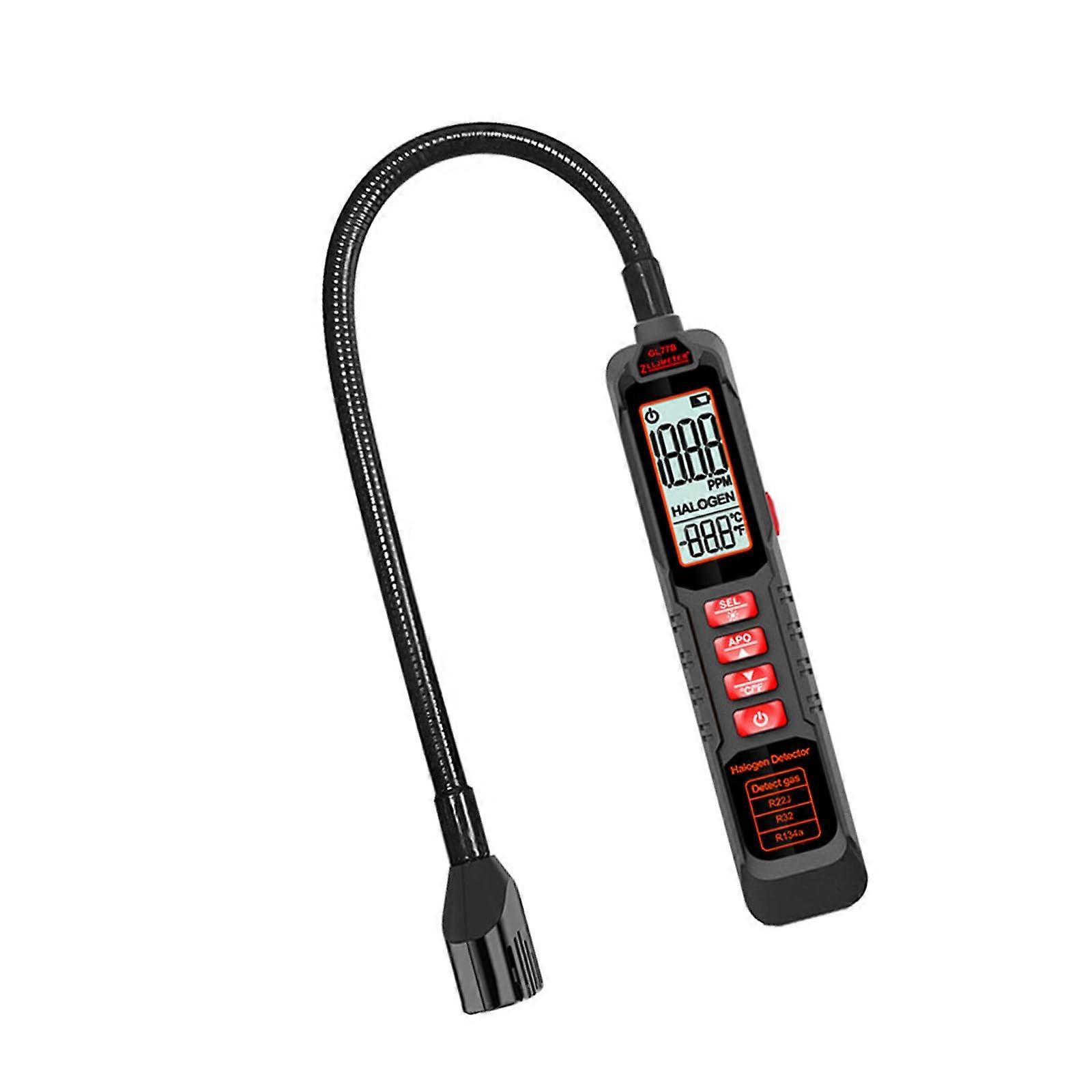 Halogen Refrigerant Leak Detector 01000PPM with Alarm Light for HVAC AC CFC HCFC Testing