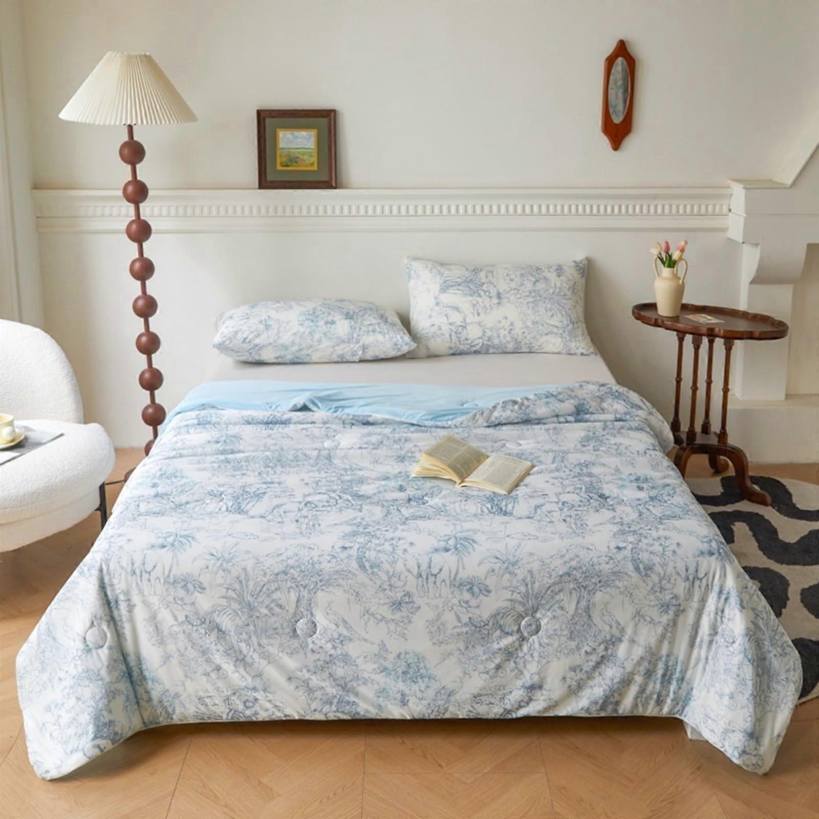 Lightweight Summer Duvet 2.5 Tog Quilted Bedspread Flower Patchwork Comforter Blanket 200x230cm Ref: 3138
