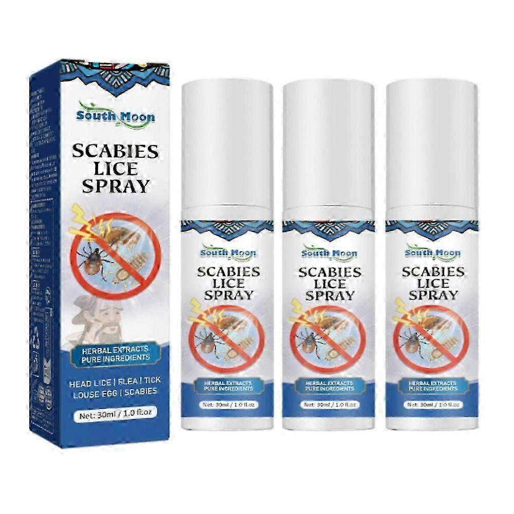 1-3pcs Pubic Lice Antibacterial Spray Removal Lice Eggs And Scalp Anti-itch