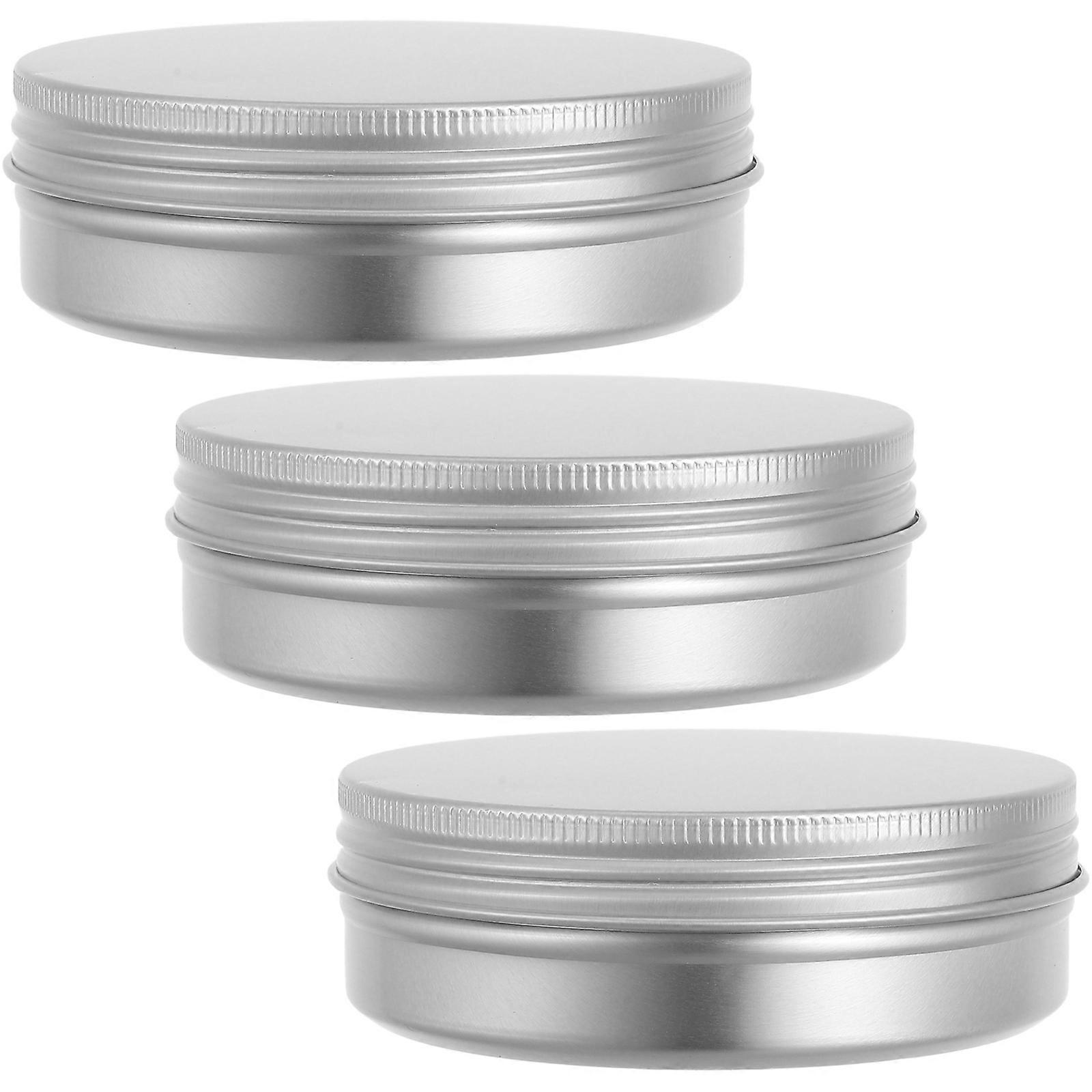 3Pcs Soap Boxes Soap Holders Aluminum Storage Boxes Versatile Containers (Silver)