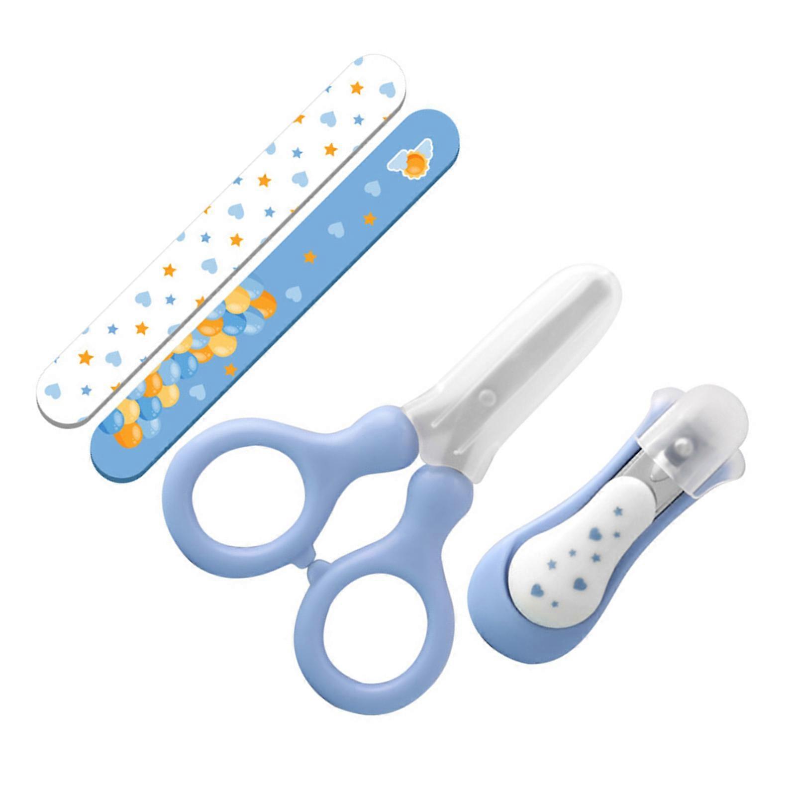 Infant Nails Clips Set with Safety Scissors Gentle Care Tool Completes Baby Nails Grooming set for Newborns & Toddlers  Blue