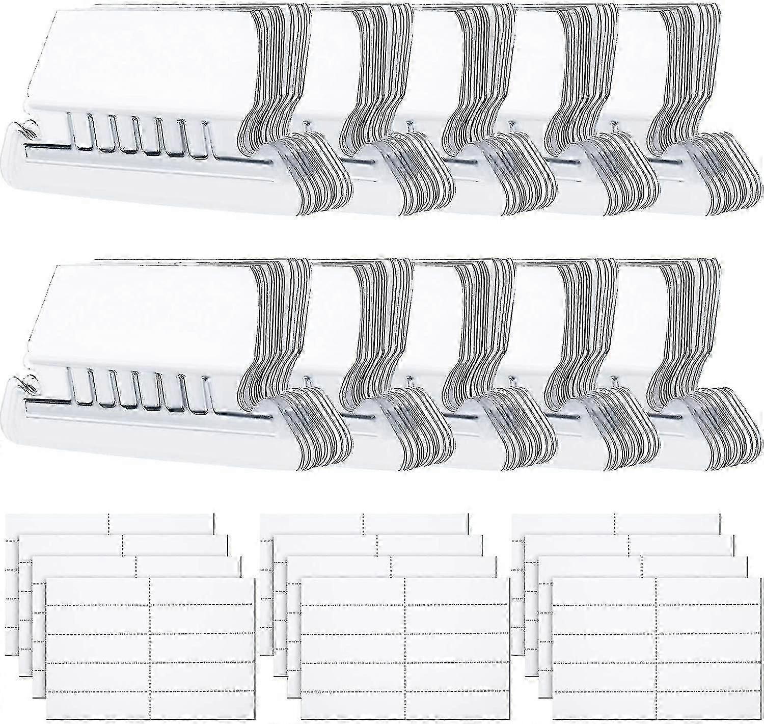 120 Sets Hanging Folder Tabs And Inserts Clear Plastic For Quick Identification Of Ha