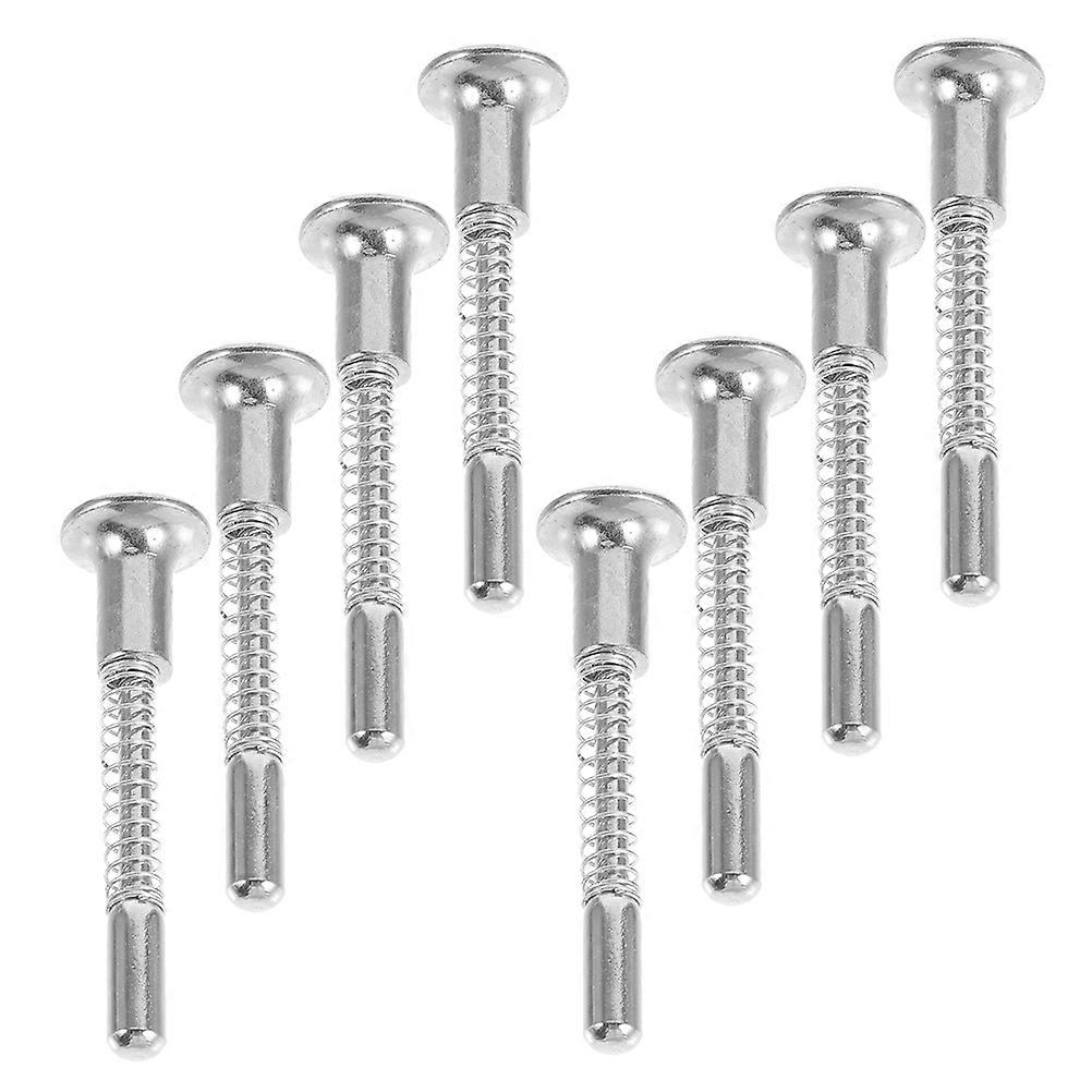 Silver Latch Spring-Loaded Plunger Replacement Set for Bed 6Pcs