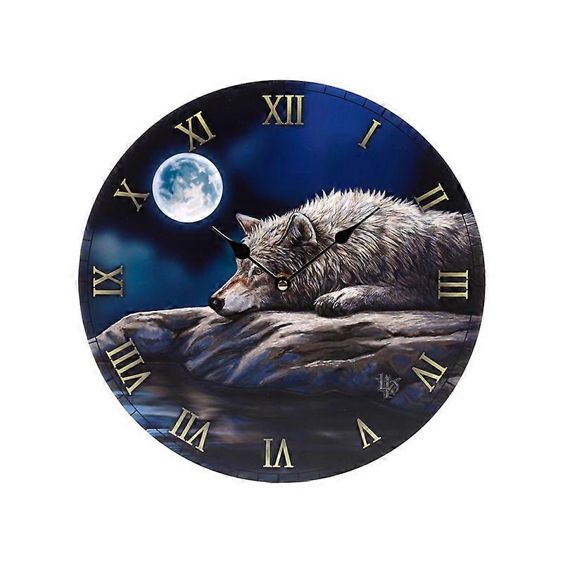 Wall Clock - Lisa Parker Quiet Reflection Wolf 1 Pack