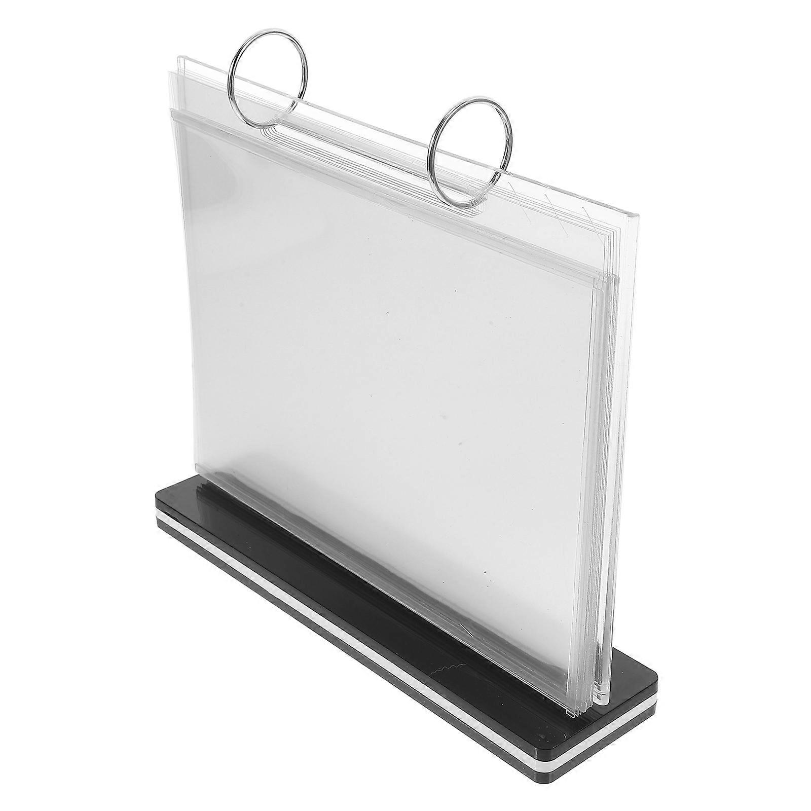 Paper Holder Display Stand for Menu Holding 4Pcs Transparent Table Sign Holders
