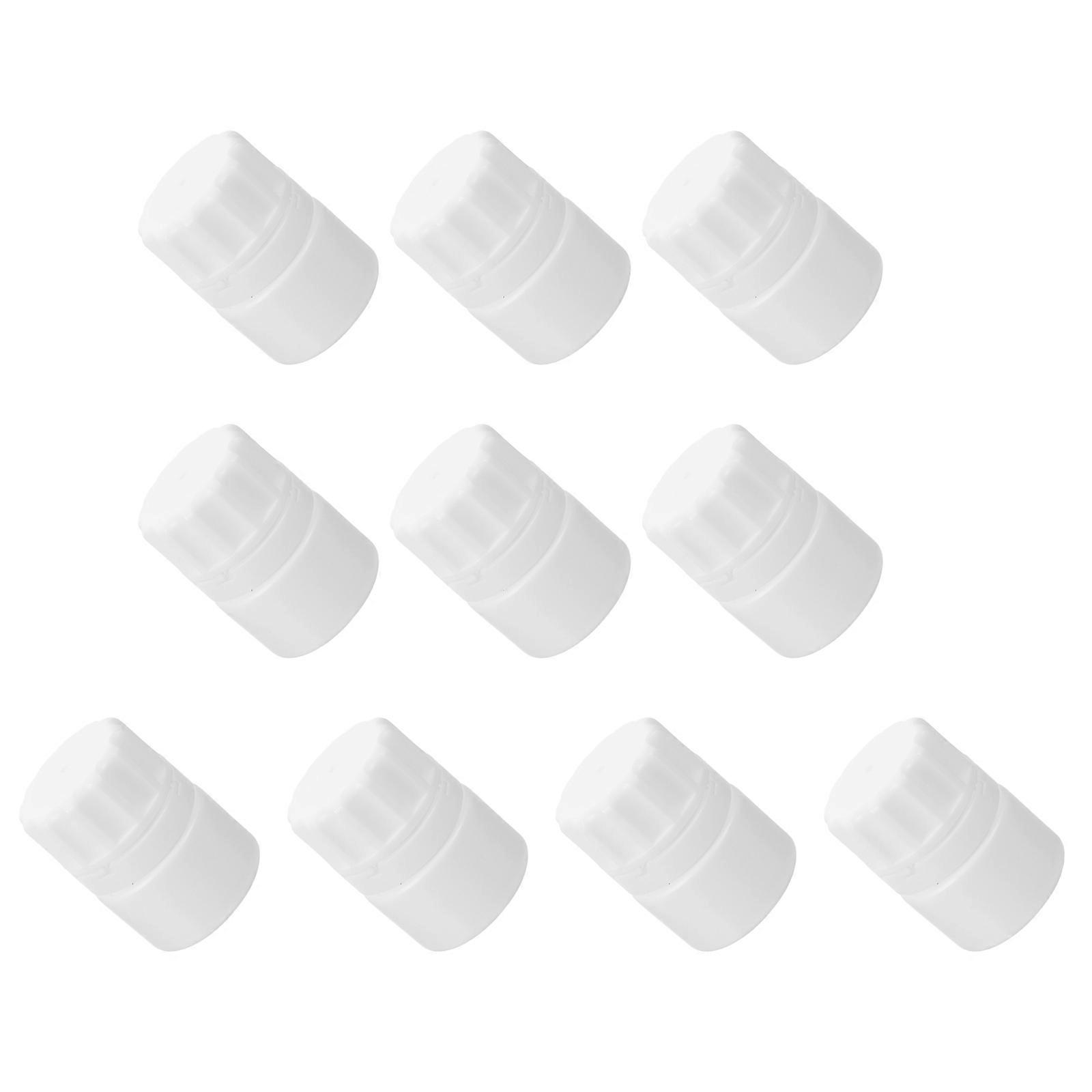 Plastic Empty Bottle Holder for Medicine Storage 10Pcs with Screw Caps