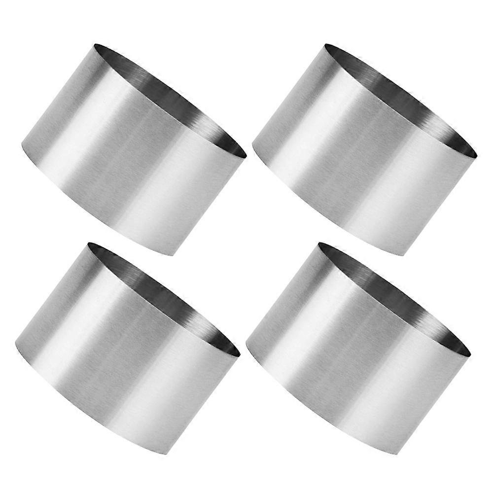 Stainless Steel Round Mousse Ring Mold for Cake Baking 4Pcs Pack