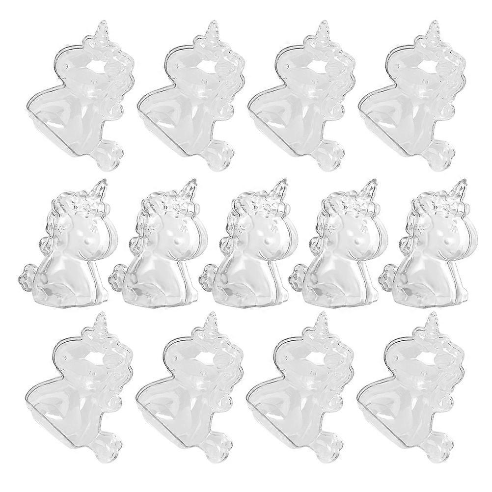Transparent Unicorn Jewelry Box for Storage 24Pcs Containers