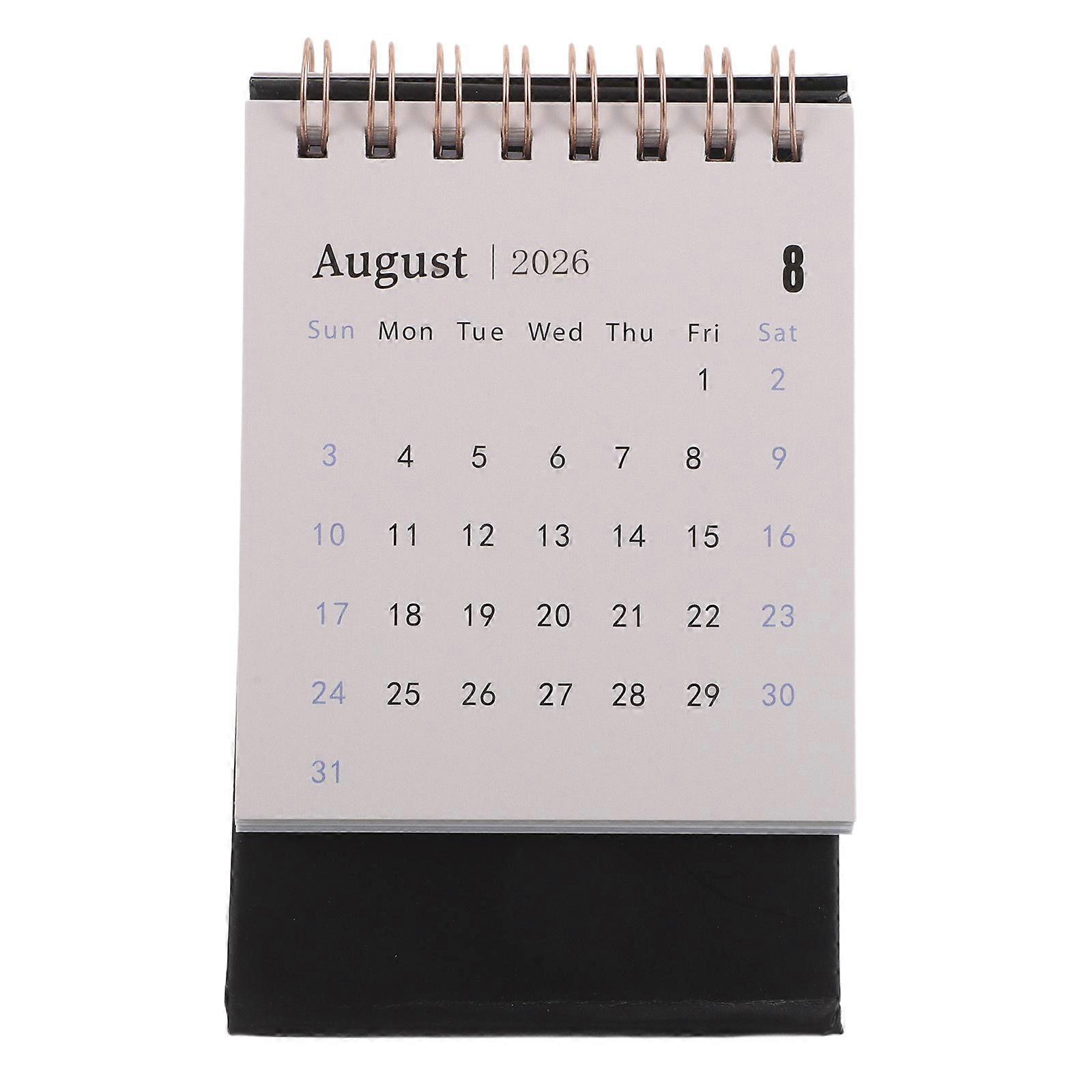 Mini Desk Calendar 2026 for Office Use with Flip Style