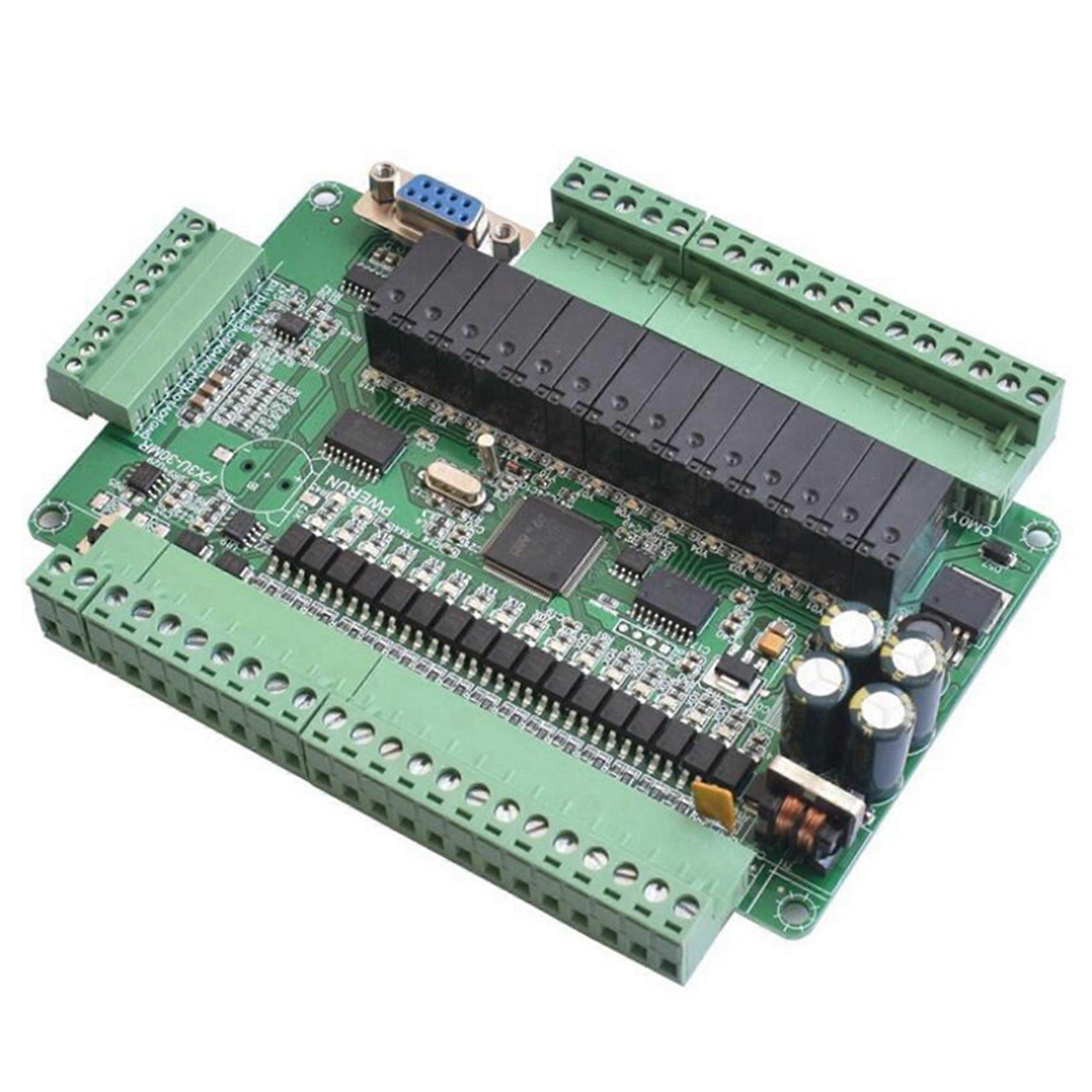 2X PLC Industrial Control Board Simple Programmable Controller Type FX3U-30MR Support RS232/RS485 Communication