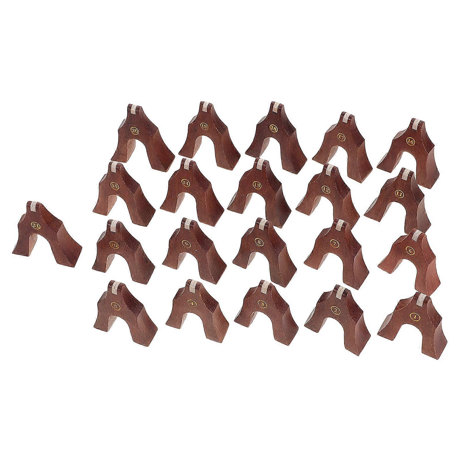 Guzheng Replacement Bridge Wooden Parts for Guzheng Solid Wood Craftsmanship Beginners Assorted Color 5.70X5.00X2.00Cm String Support 1 Set