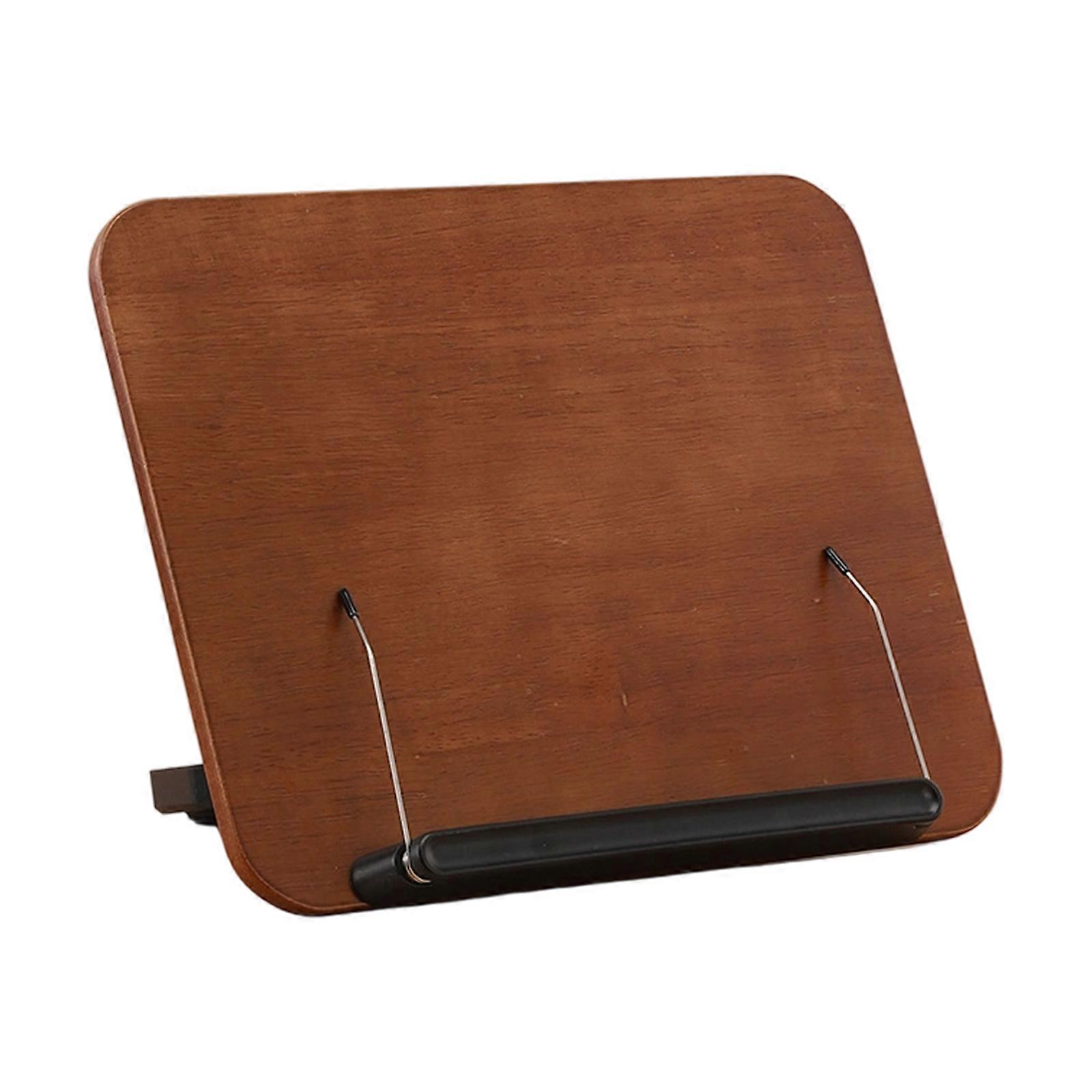 Solid Wood Book Stand Adjustable With Safety Features Foldable Ergonomic For Secure Reading Cooking And Study Multicolor