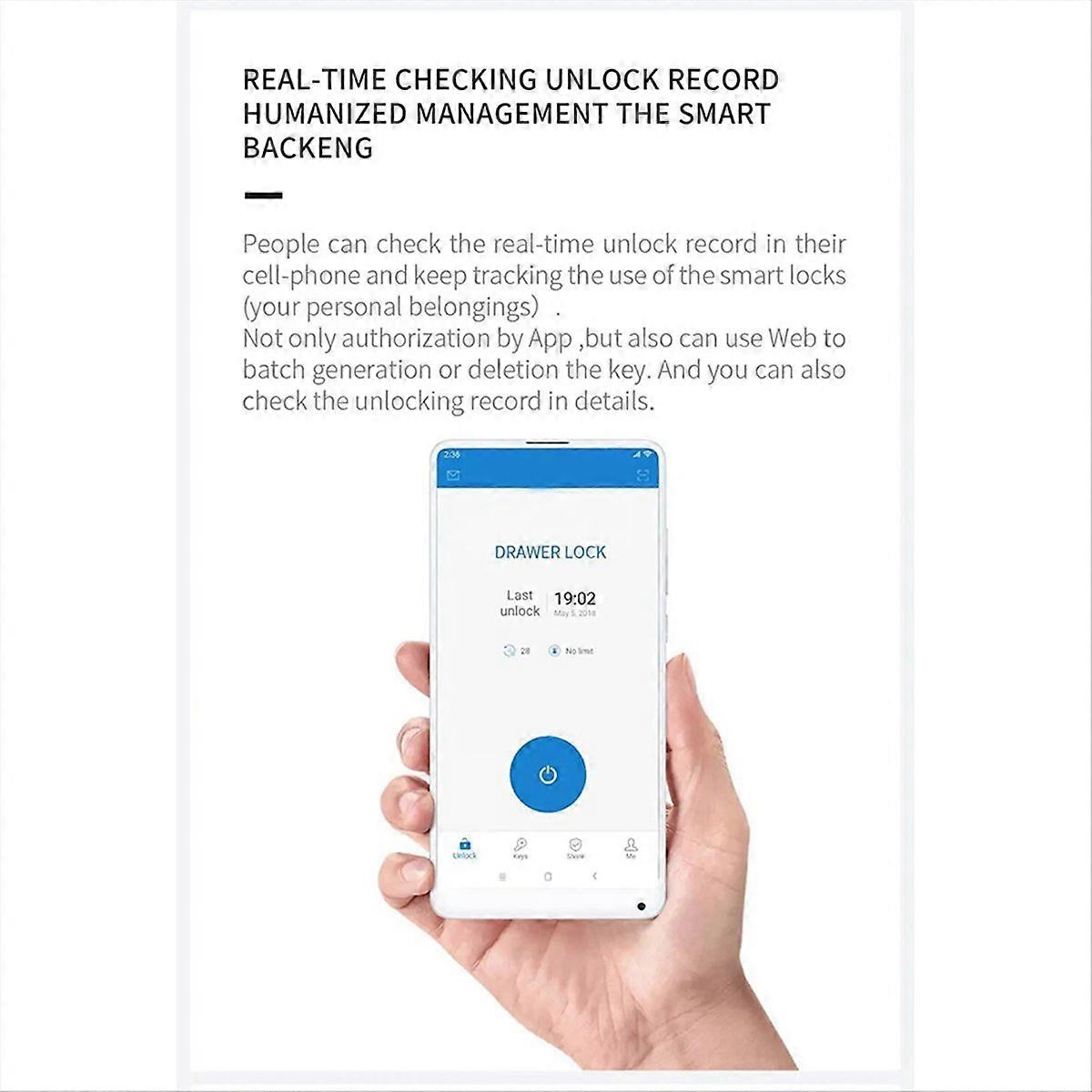 Tuya Lock Bluetooth Drawer Lock, Security Cabinet Electronic Lock