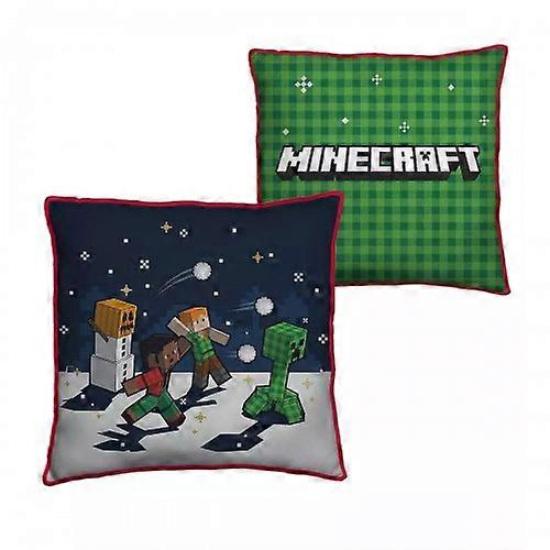 Minecraft Square Snowy Filled Cushion