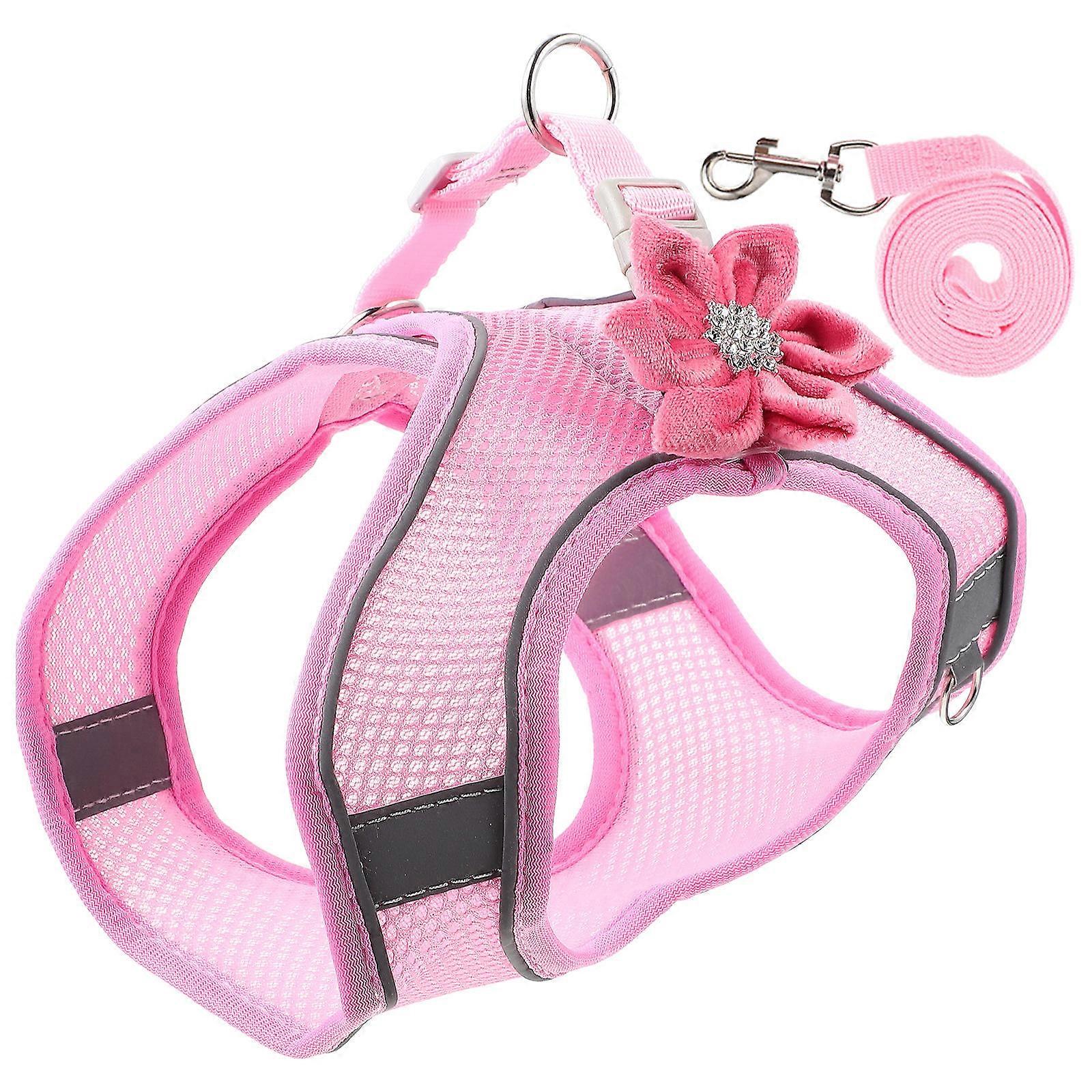 Dog Harness with Leash for Walking and Training Pets 4Sets