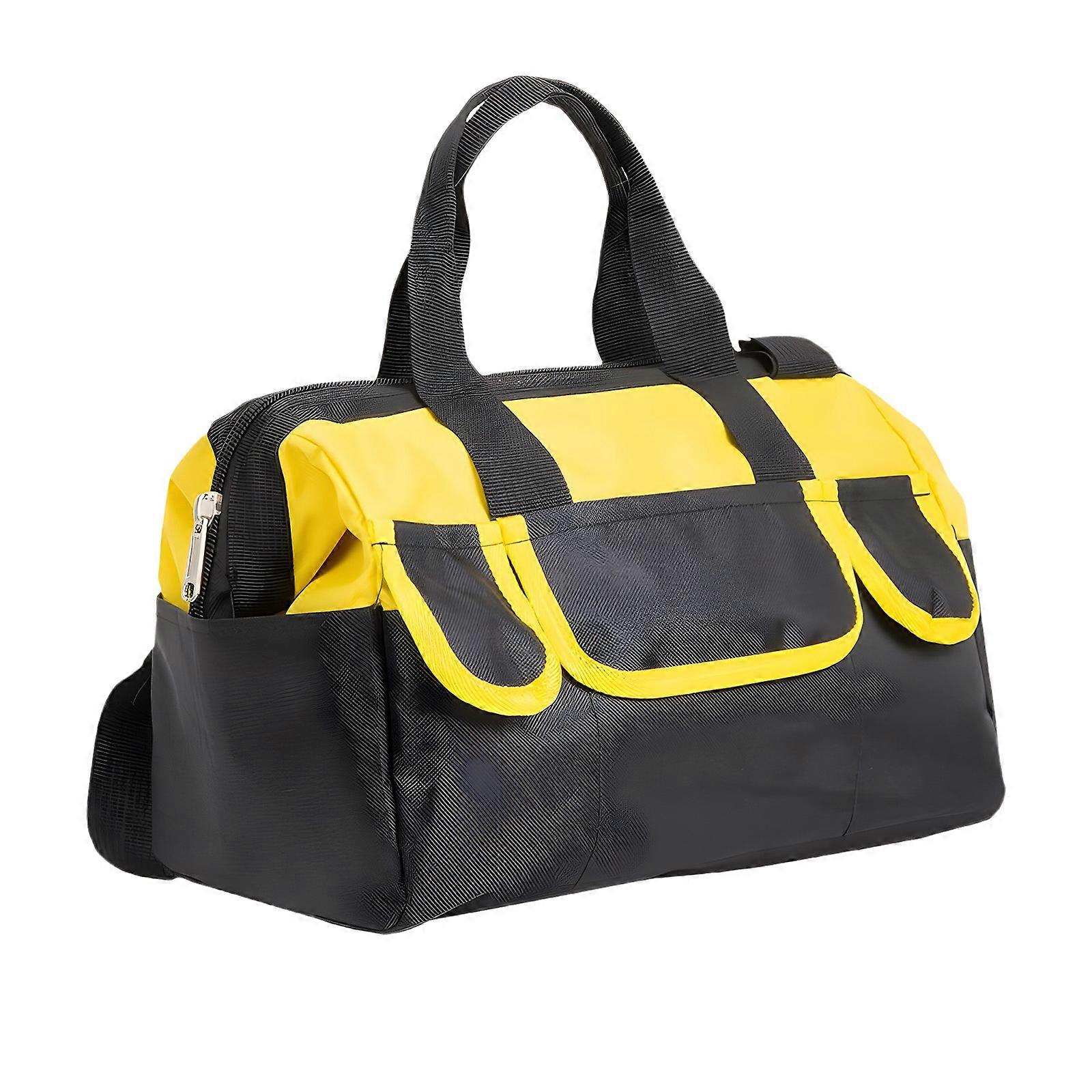 Heavy Duty Canvas Tool Bag with Multiple Pockets Water Resistant Tool Storage Bag for Organized Storage & Quick Access Multicolor