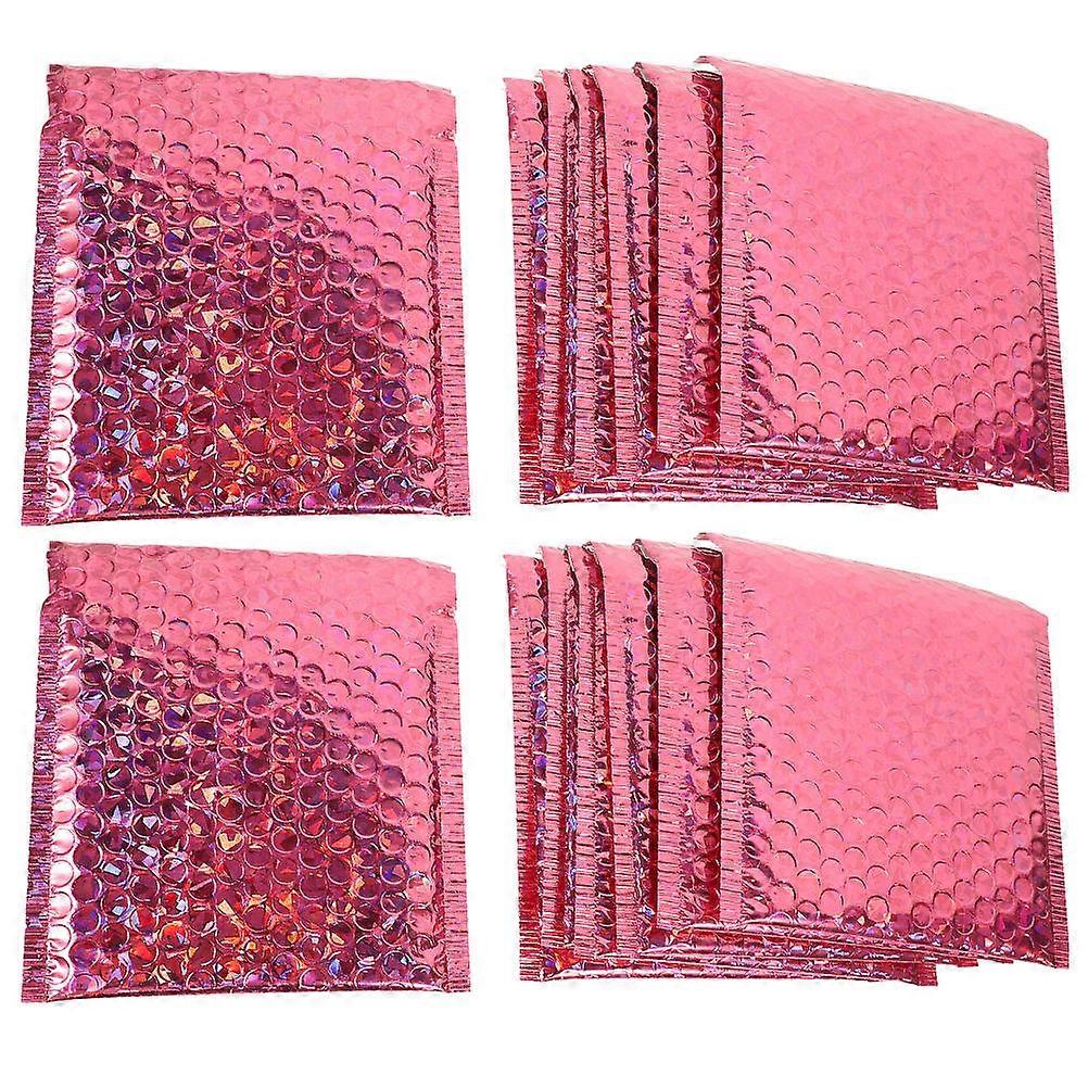 Adhesive Bubble Package Bags for Storage 100Pcs Rosy