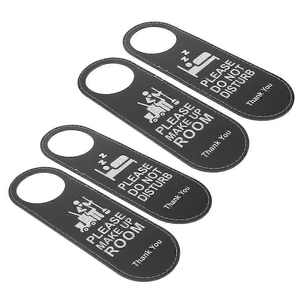Door Sign for Privacy Use Featuring 4Pcs Double Sided Hangers