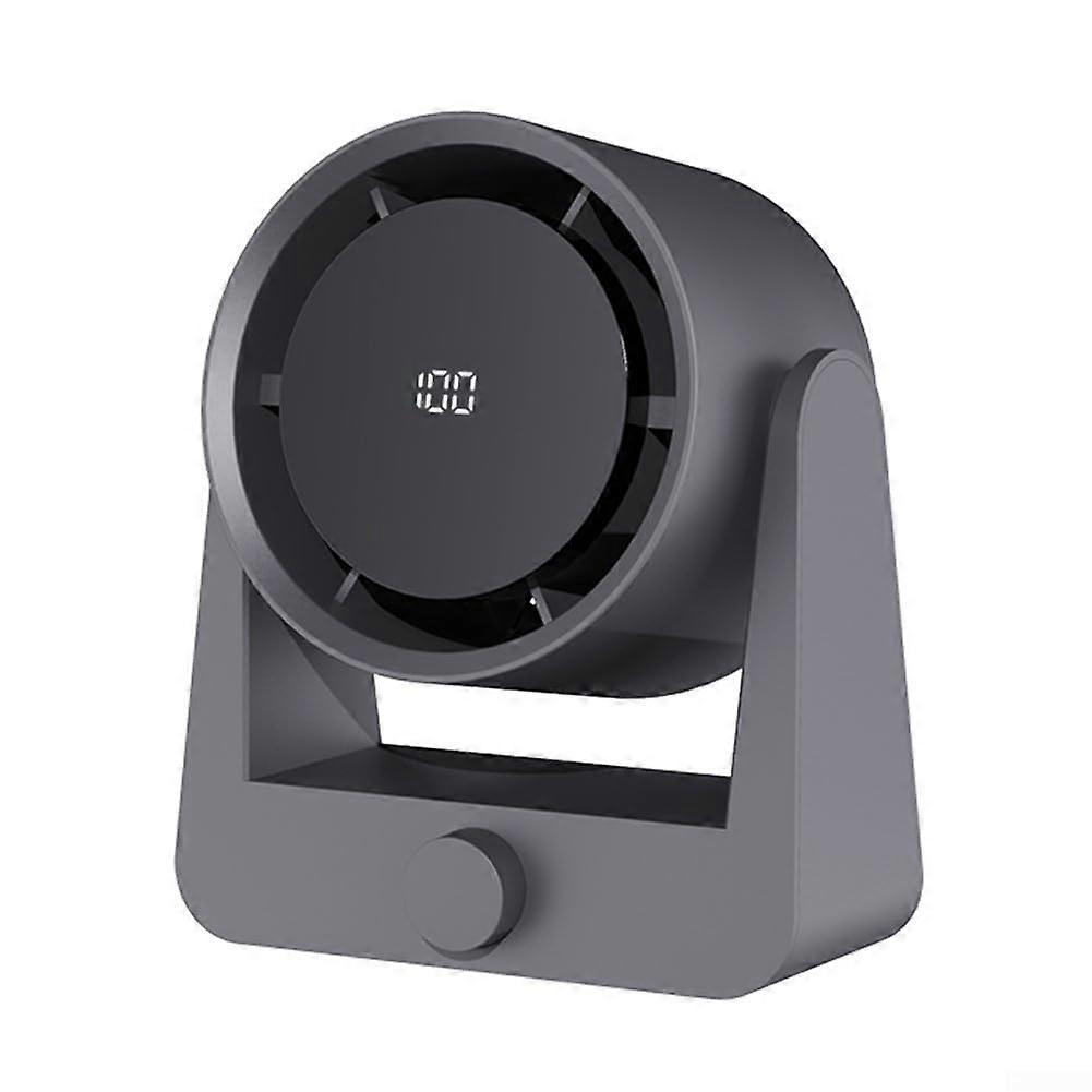 Wall Mounted Electric Fan 100Speed Airflow 4000mAh Battery 16H Runtime LED Display ABS+PC Dark Grey