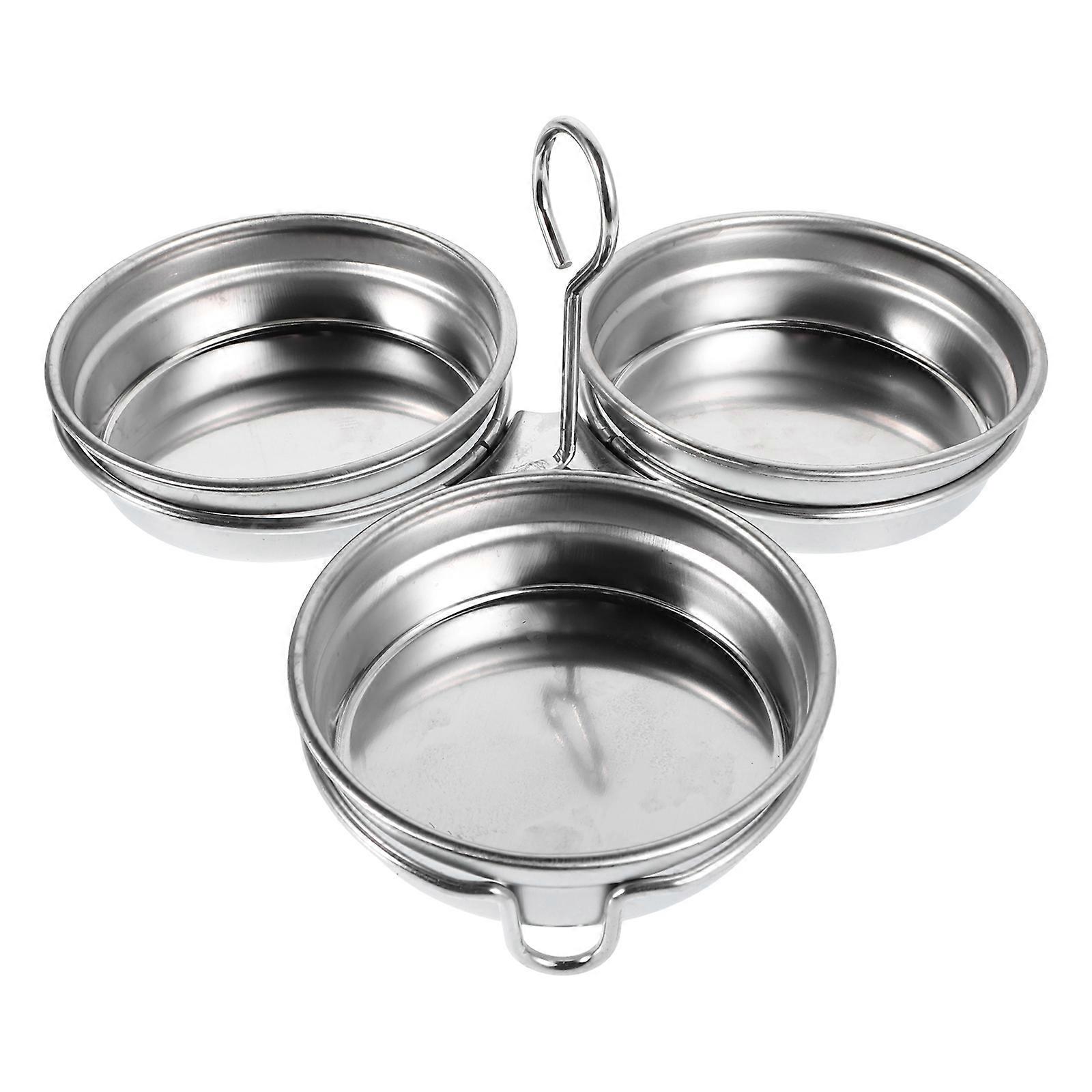 Sølv rustfrit stål ægpoacherform til dampede æg