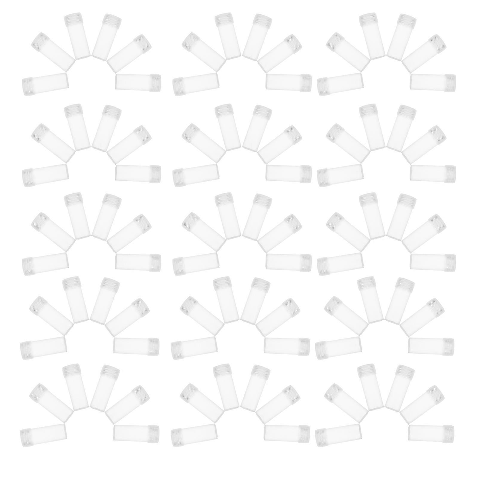 Sample Containers Plastic Small Vials for Laboratory Storage 100Pcs Transparent