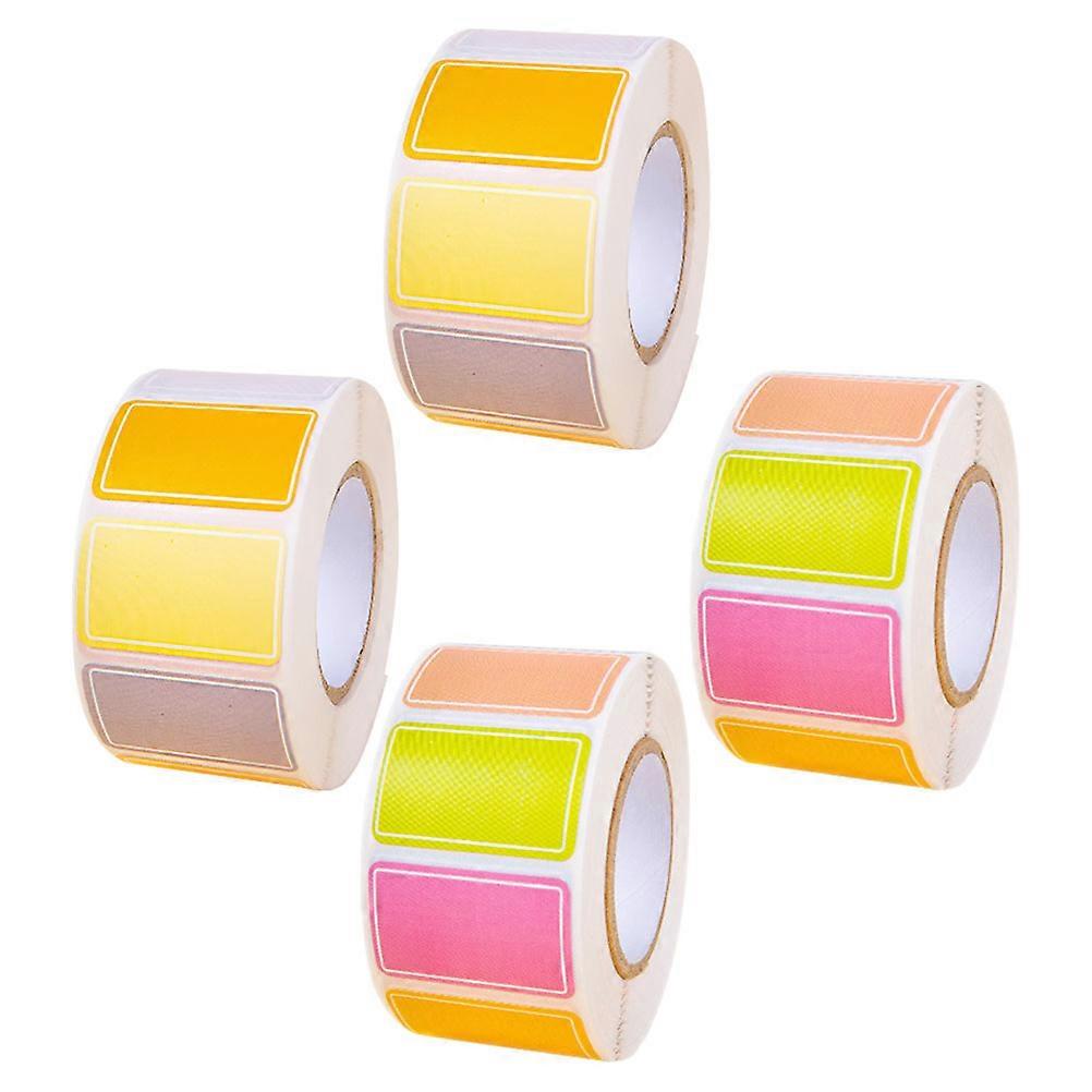 Blank Label Stickers Multi Color Label Stickers for Labeling 12 Rolls