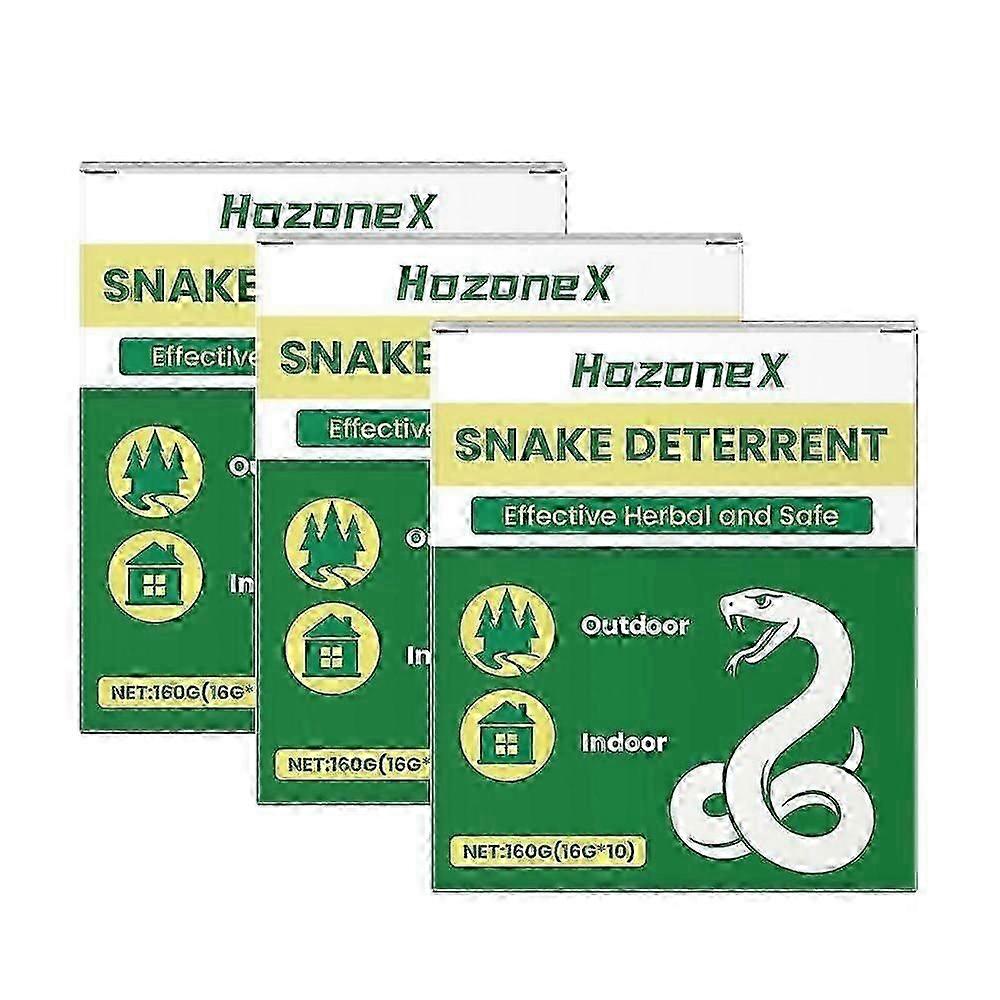 Répulsif anti-serpents puissant et compatible (1 à 3 doses), lot de 10, efficace et sans danger, à base de plantes, pour la maison, la cour, la pelouse et le jardin.