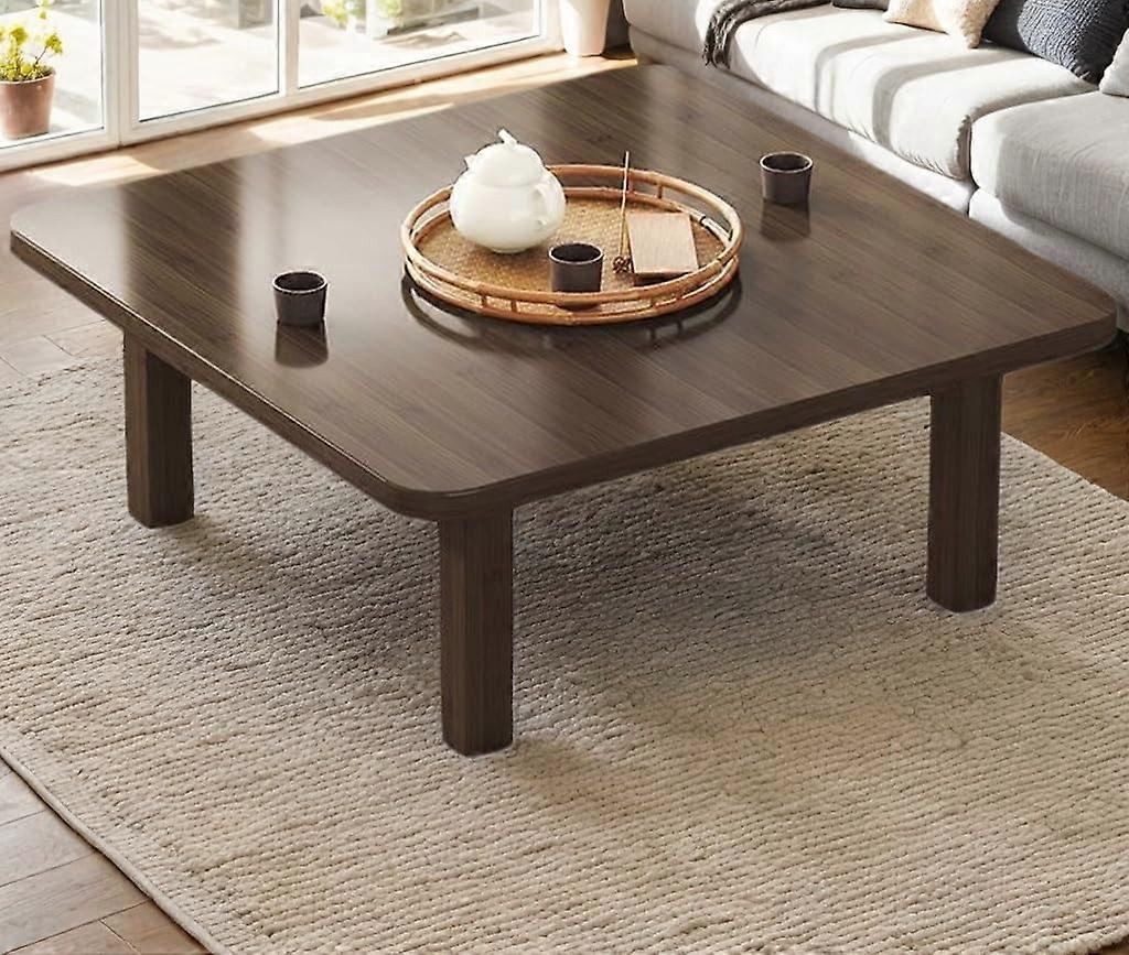 Bamboo Folding Coffee Table Low Japanese Tea Table for Living Room SpaceSaving Large  Walnut