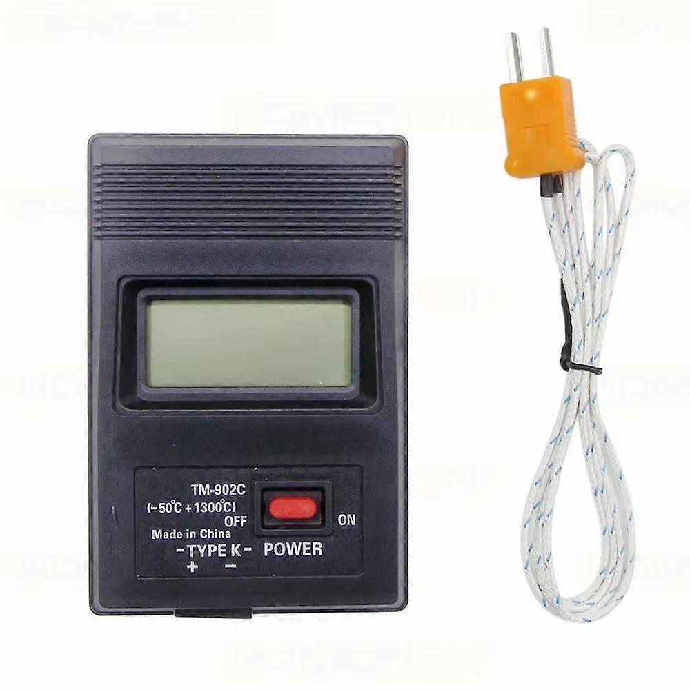 TM-902C Black K Type Digital LCD Temperature Detector Thermometer Industrial Thermodetector Meter + Thermocouple Probe