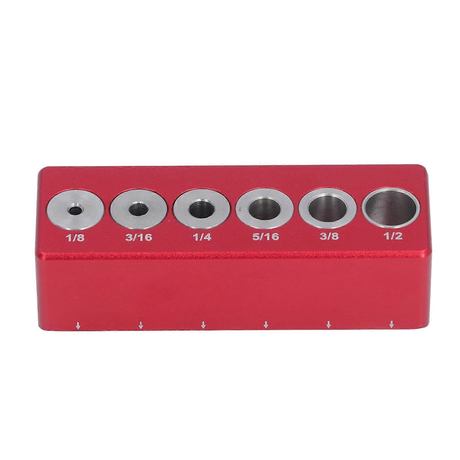 Woodworking Drill Guide Aluminum Alloy Block with Precision Hole Positioning, 6 Size Options