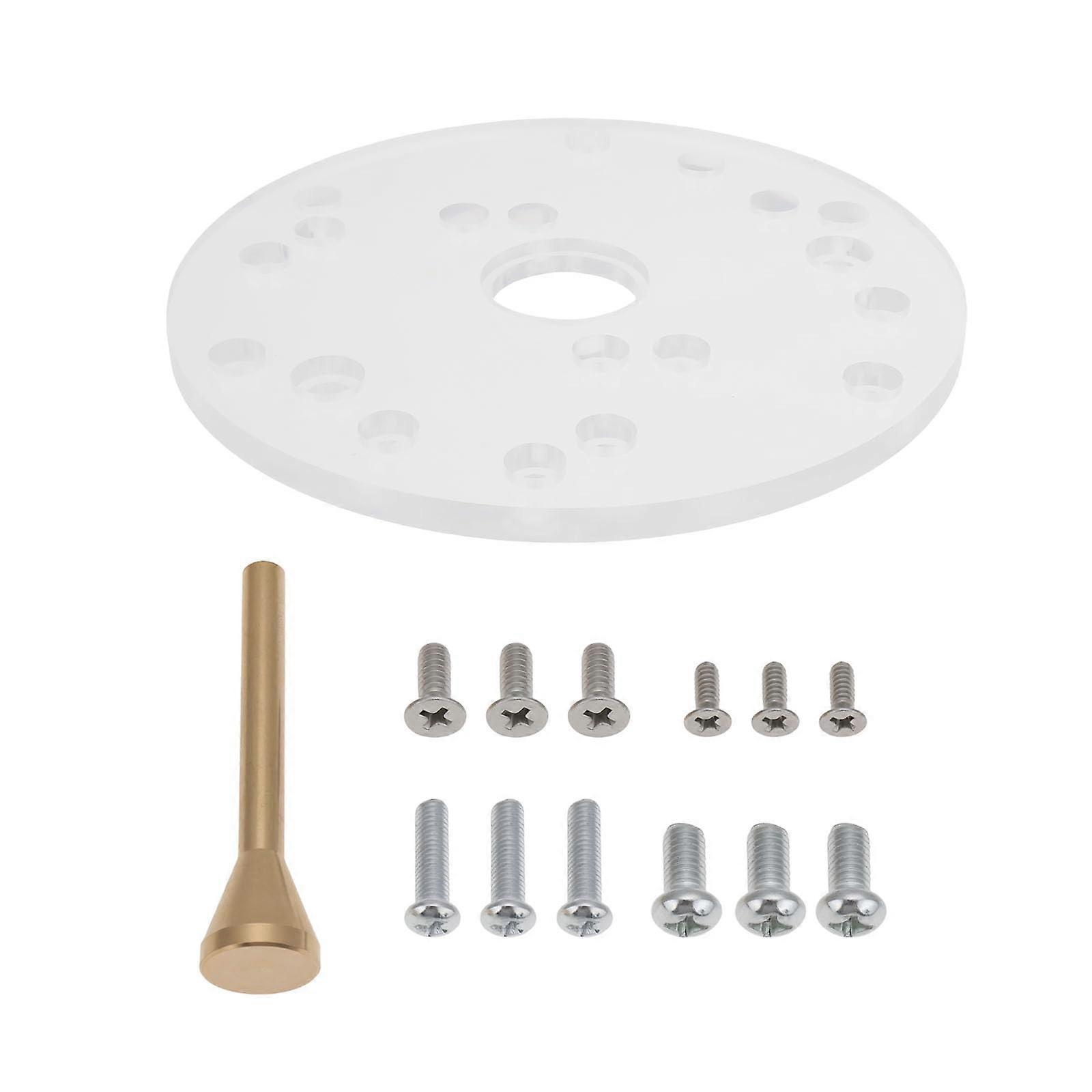 Universal Clear Acrylic Router Base Plate with Centering Pin for Precise Woodworking