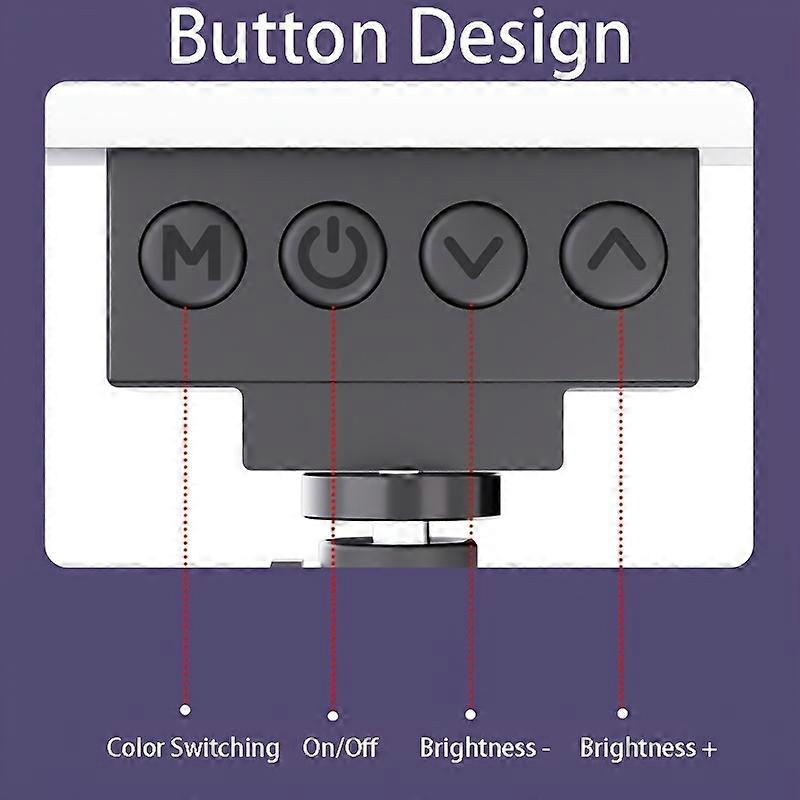 1Pc USB powered smartphone fill light, with mobile phone holder, square LED selfie light, 3 color temperatures white light