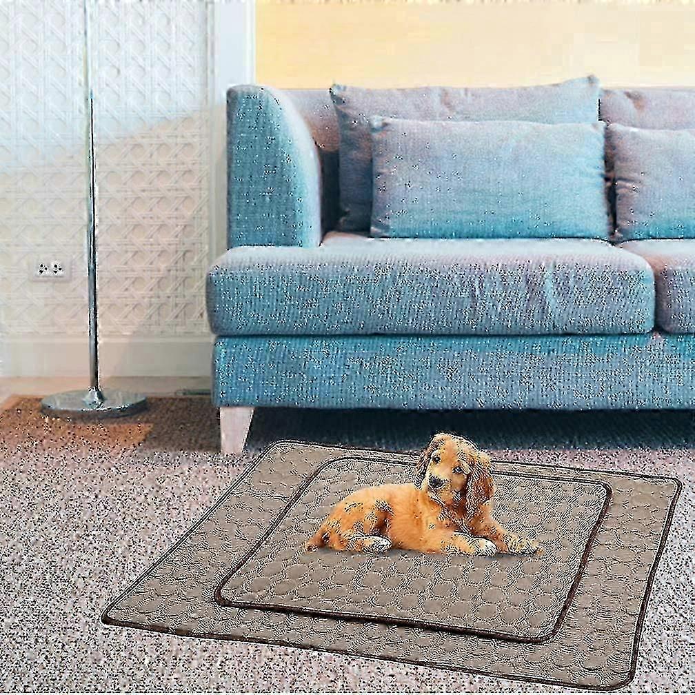 Dog & Cat Ice Silk Self-Cooling Mat, 100*70CM, Brown