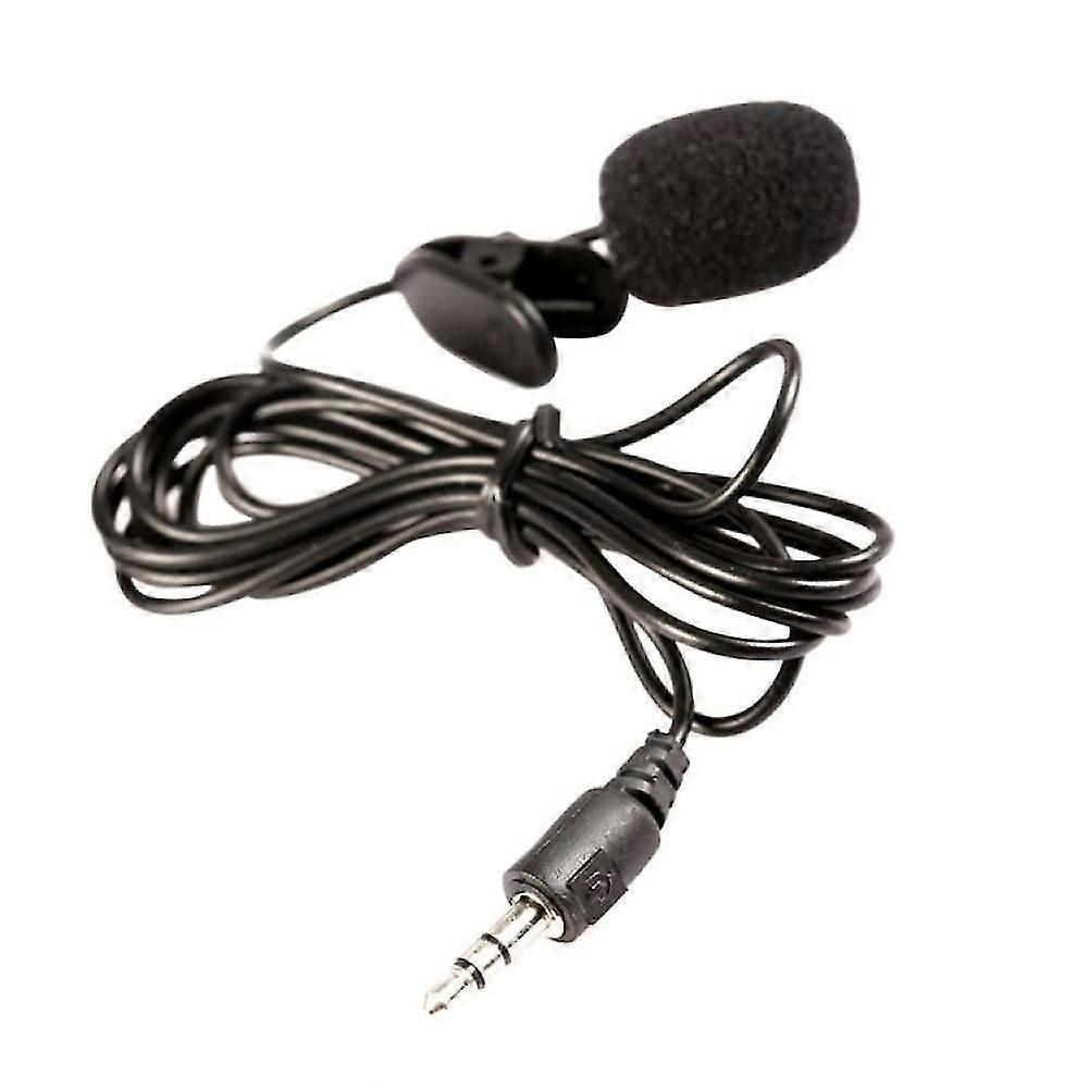 3.5mm Solapa Clip-on Manos libres Micrófono con cable Lavalier Micrófono para PC Altavoz