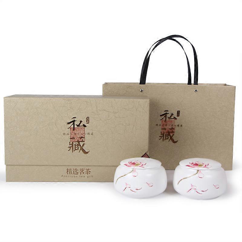 Ceramic Small Tea Jar Portable Small Tea Container Moisture-Proof Retro Tea Container Tea Storage Pot Storage Jar