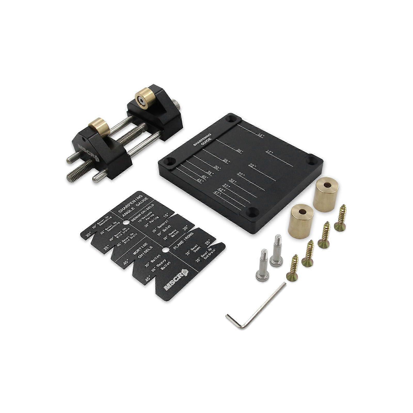 Woodworking Honing Guide with Angle Gauge for Chisel and Plane Blade Sharpening 5/32' to 3' Ref:2184