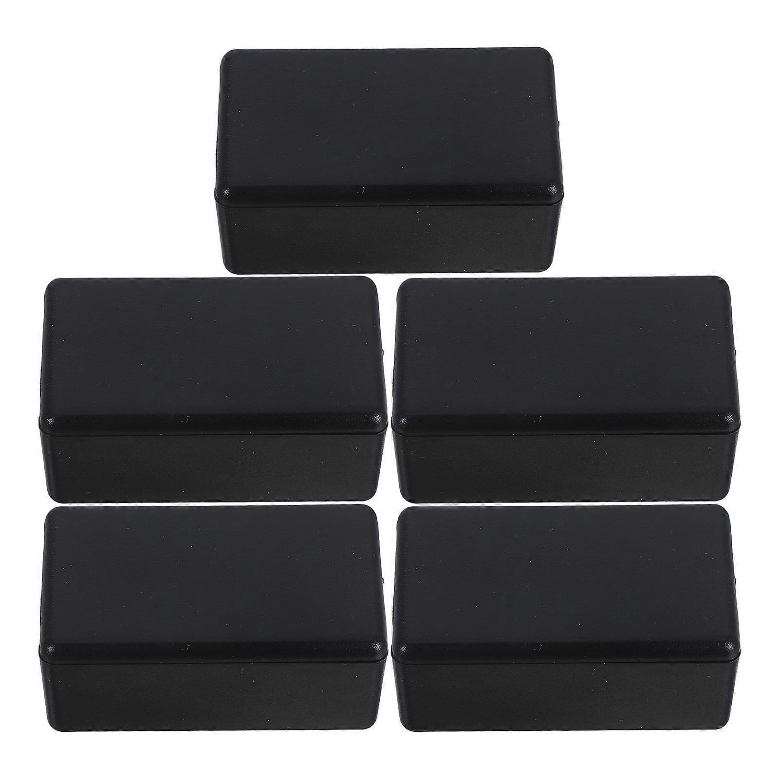 Black Plastic Junction Box for Outdoor Electrical Projects 5Pcs Set